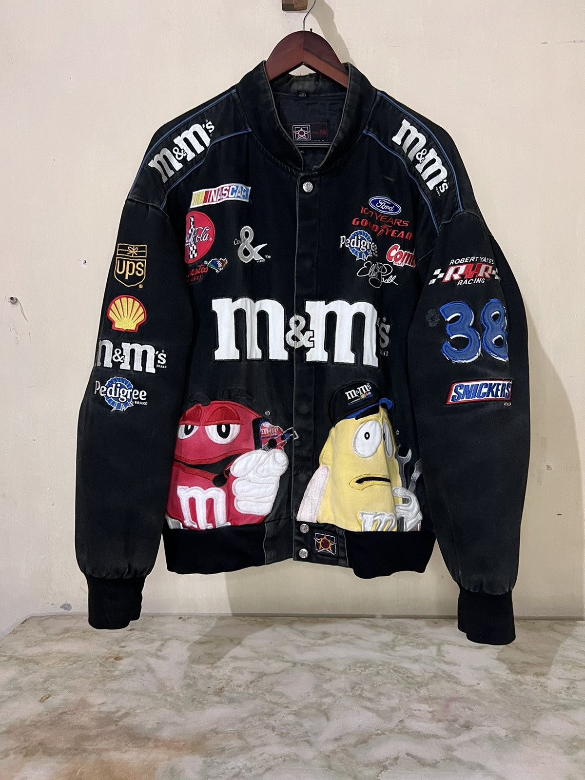 Vintagr JH Design Nascar M&M Jacket popular Mens Sz L