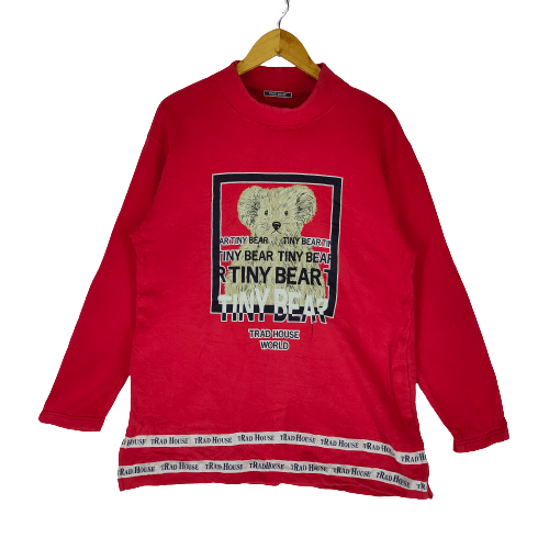 Japanese Brand TRAD HOUSE Tiny Bear Big Printed Japan Designer Sweatshirt Size US M / EU 48-50 / 2 - 1 Thumbnail