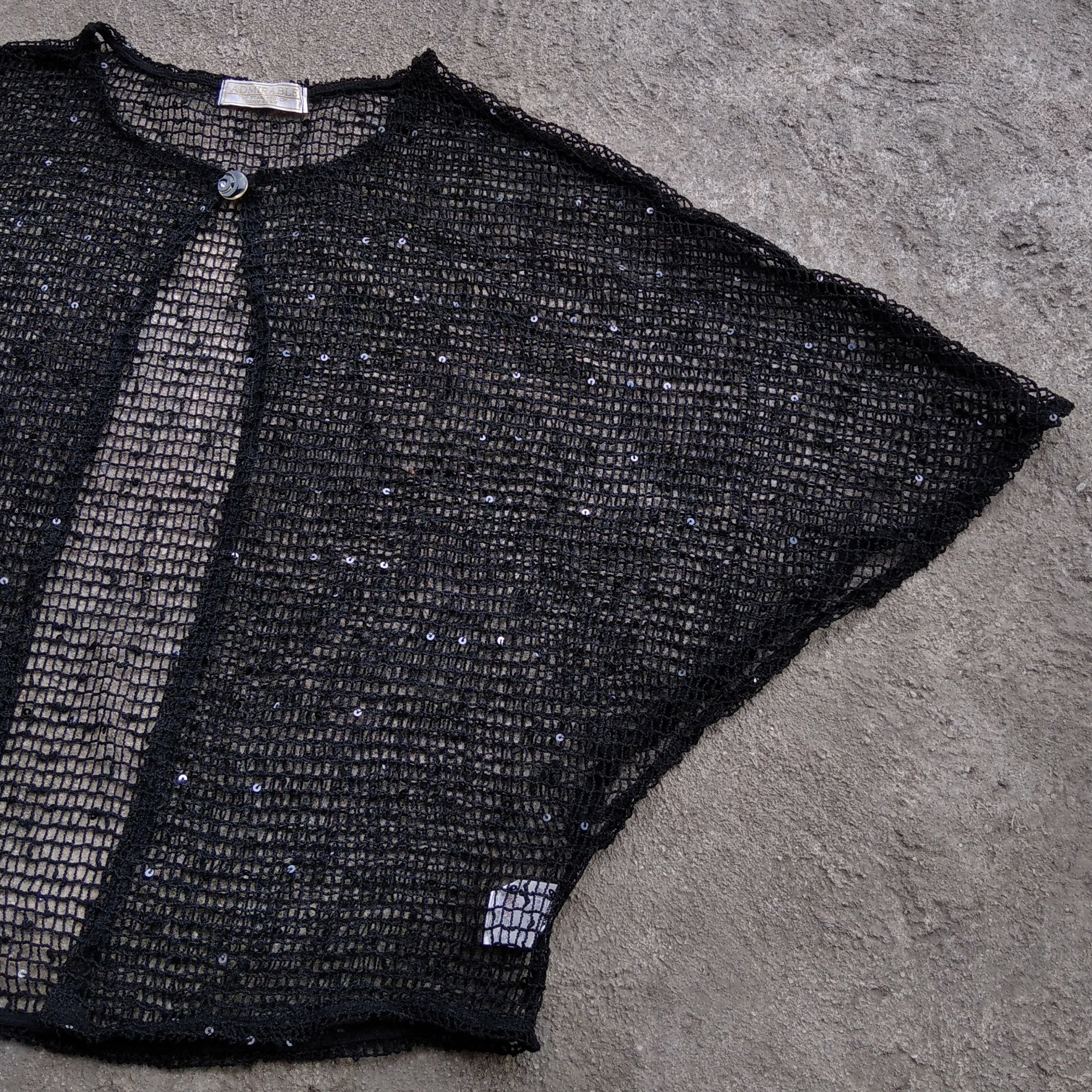 If Six Was Nine Vintage ADMIRABLE Japanese Brand Mesh Cardigan Short Sleeve Size M / US 6-8 / IT 42-44 - 3 Thumbnail