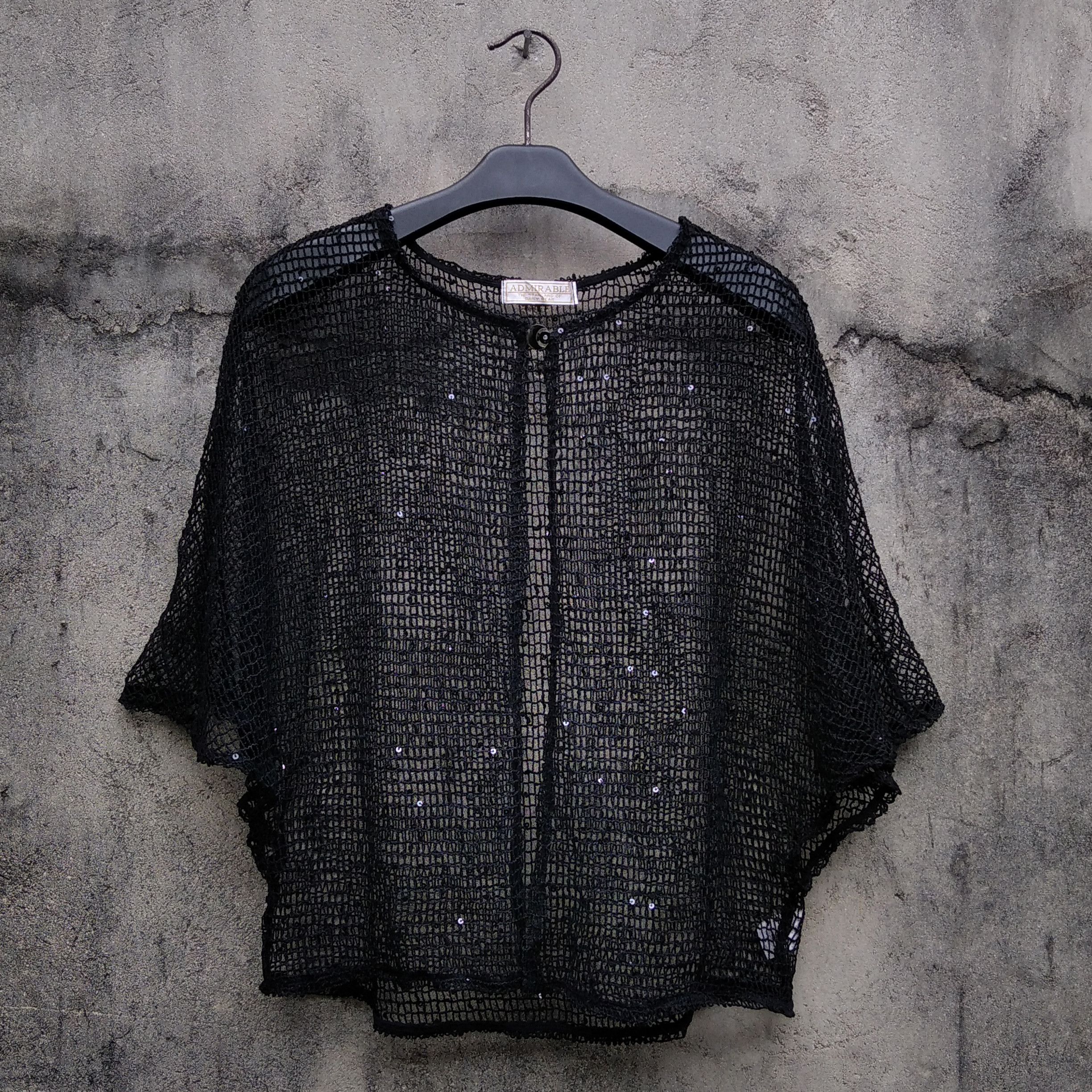 If Six Was Nine Vintage ADMIRABLE Japanese Brand Mesh Cardigan Short Sleeve Size M / US 6-8 / IT 42-44 - 1 Thumbnail