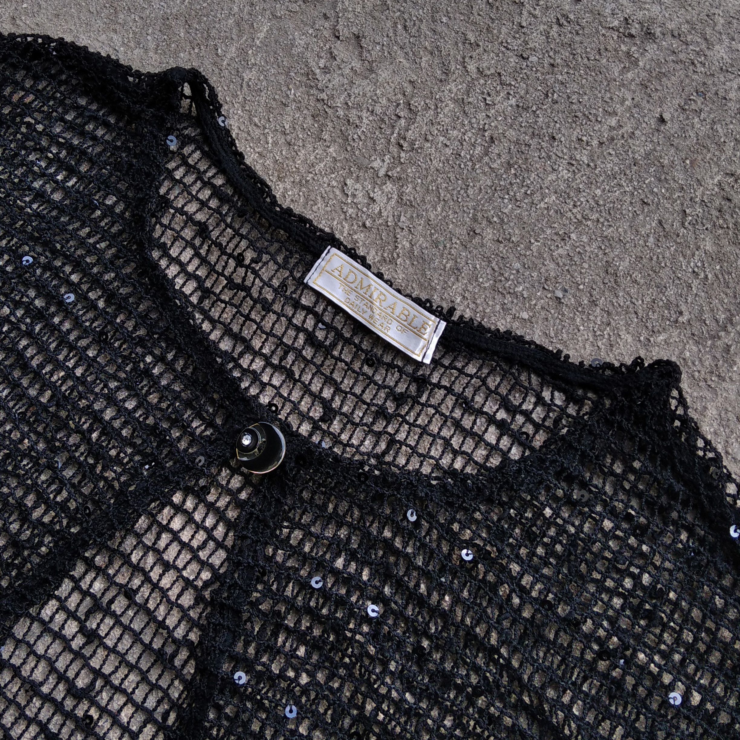 If Six Was Nine Vintage ADMIRABLE Japanese Brand Mesh Cardigan Short Sleeve Size M / US 6-8 / IT 42-44 - 4 Thumbnail
