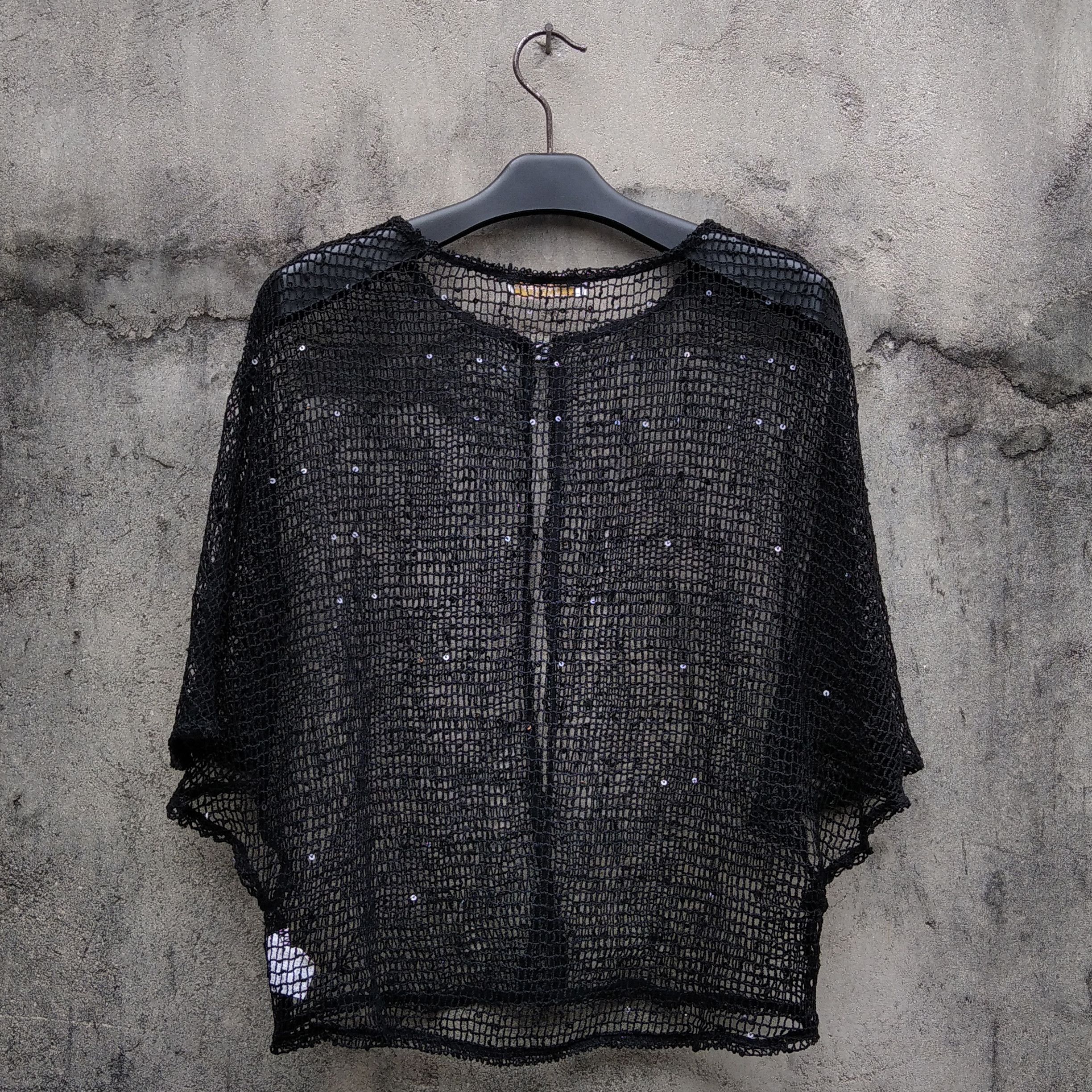 If Six Was Nine Vintage ADMIRABLE Japanese Brand Mesh Cardigan Short Sleeve Size M / US 6-8 / IT 42-44 - 2 Thumbnail