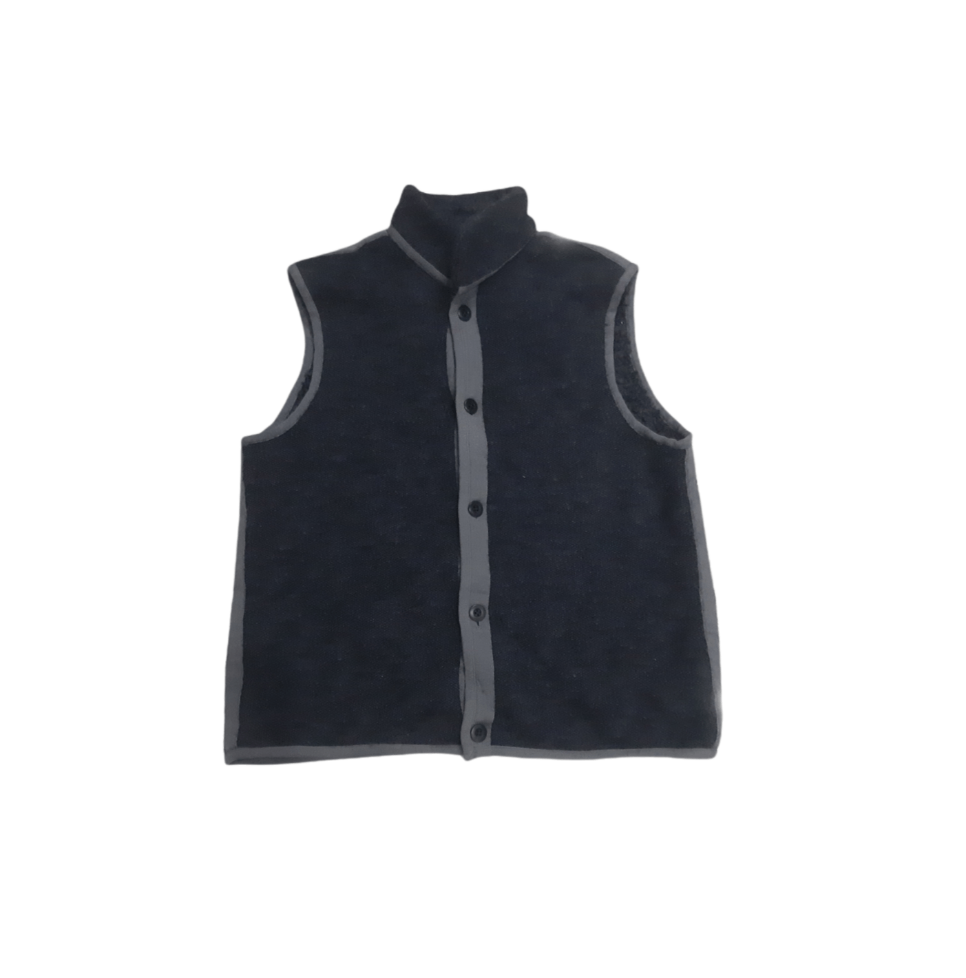 image of Archival Clothing x Ts S Nice Design Ts(S) Sleeveless Vest Button Up in Dark Grey (Size Medium)