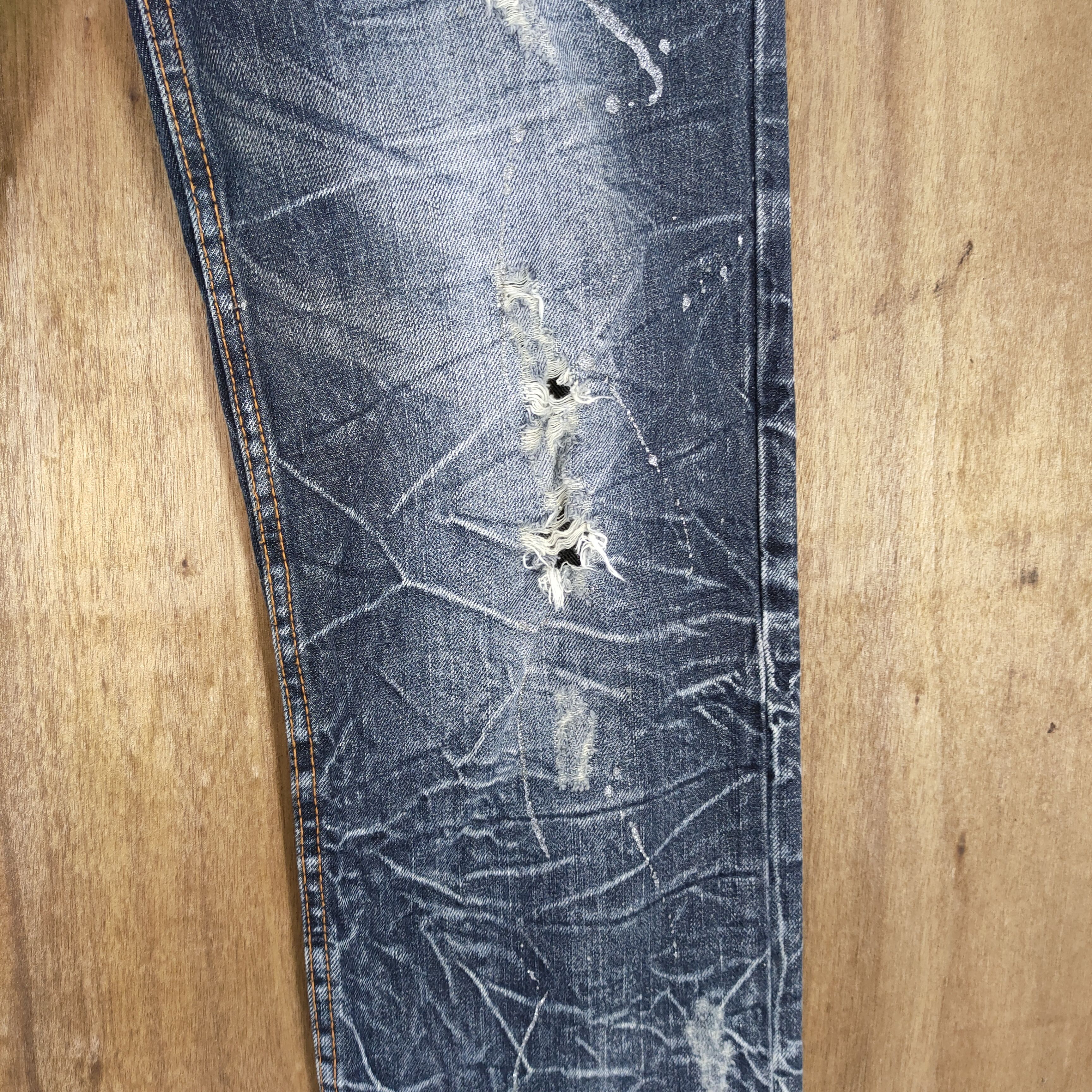 Japanese Brand ANNFUl DOUBLE WAIST BLACK STORM JEAN DENIM PANTS Size US 30 / EU 46 - 7 Thumbnail