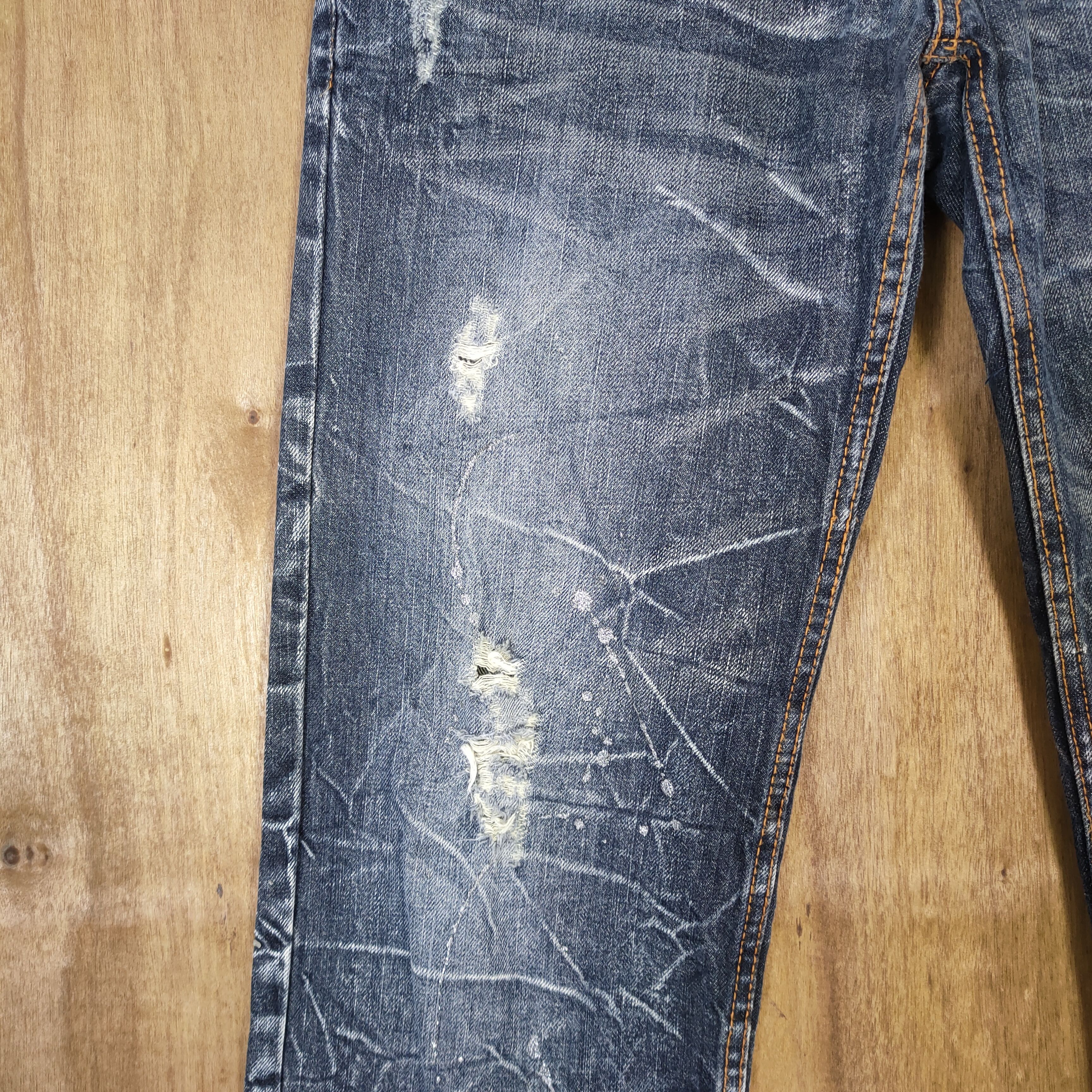 Japanese Brand ANNFUl DOUBLE WAIST BLACK STORM JEAN DENIM PANTS Size US 30 / EU 46 - 8 Thumbnail