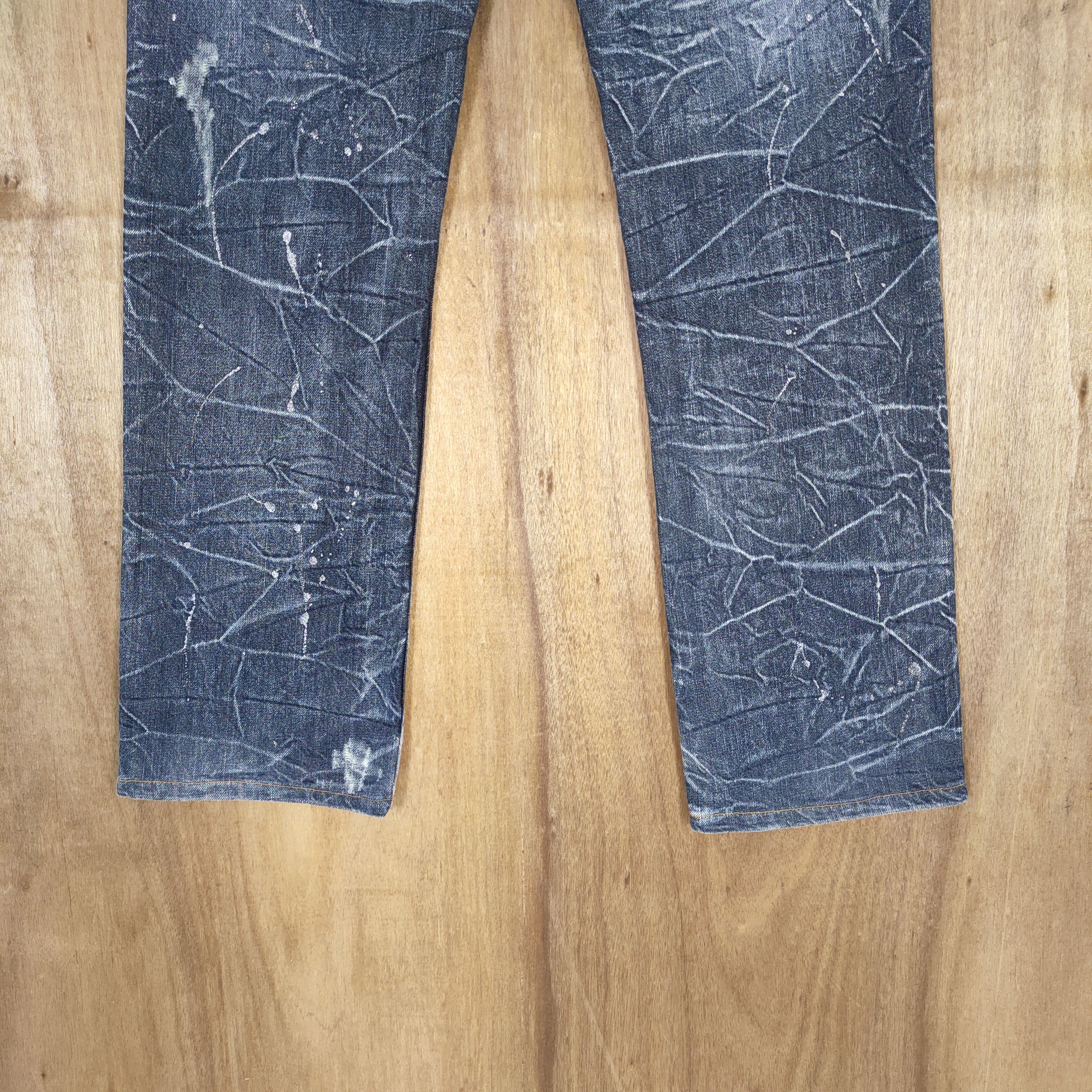 Japanese Brand ANNFUl DOUBLE WAIST BLACK STORM JEAN DENIM PANTS Size US 30 / EU 46 - 12 Thumbnail