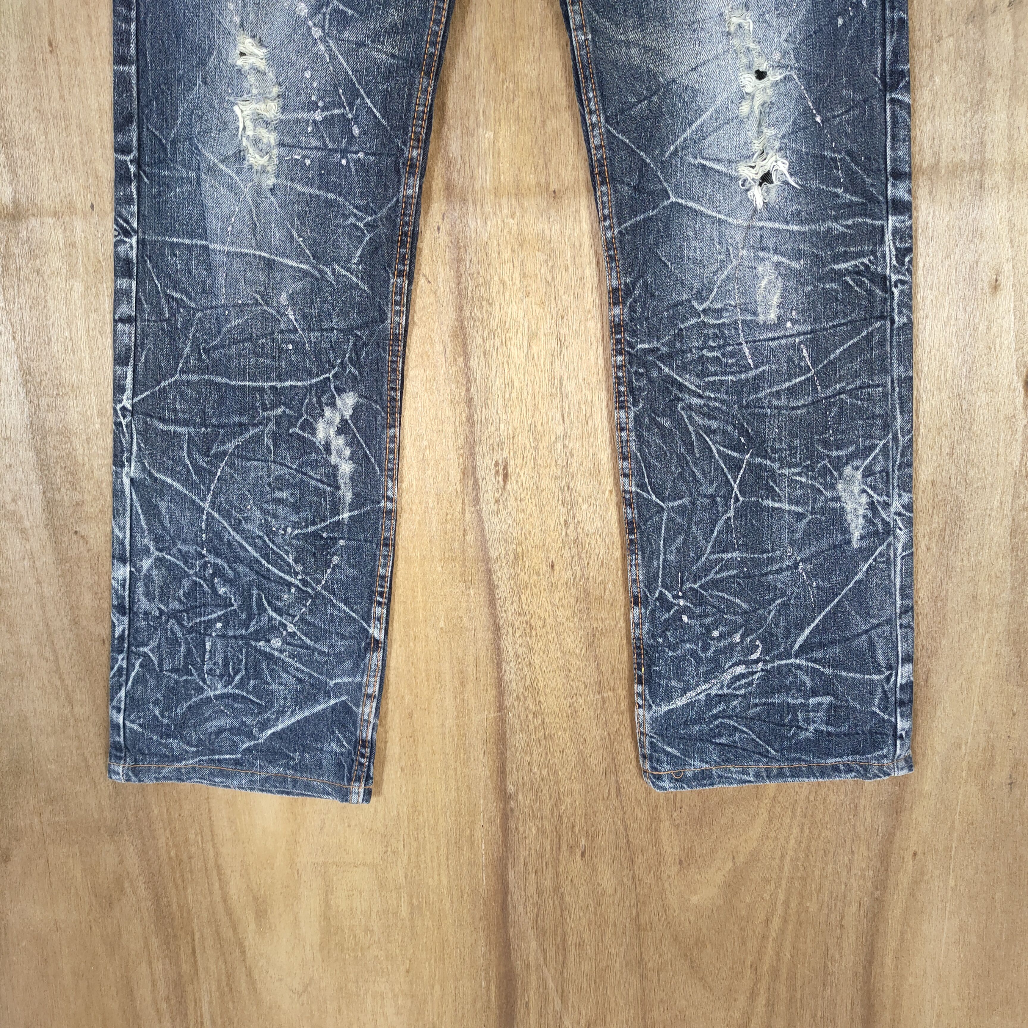 Japanese Brand ANNFUl DOUBLE WAIST BLACK STORM JEAN DENIM PANTS Size US 30 / EU 46 - 6 Thumbnail