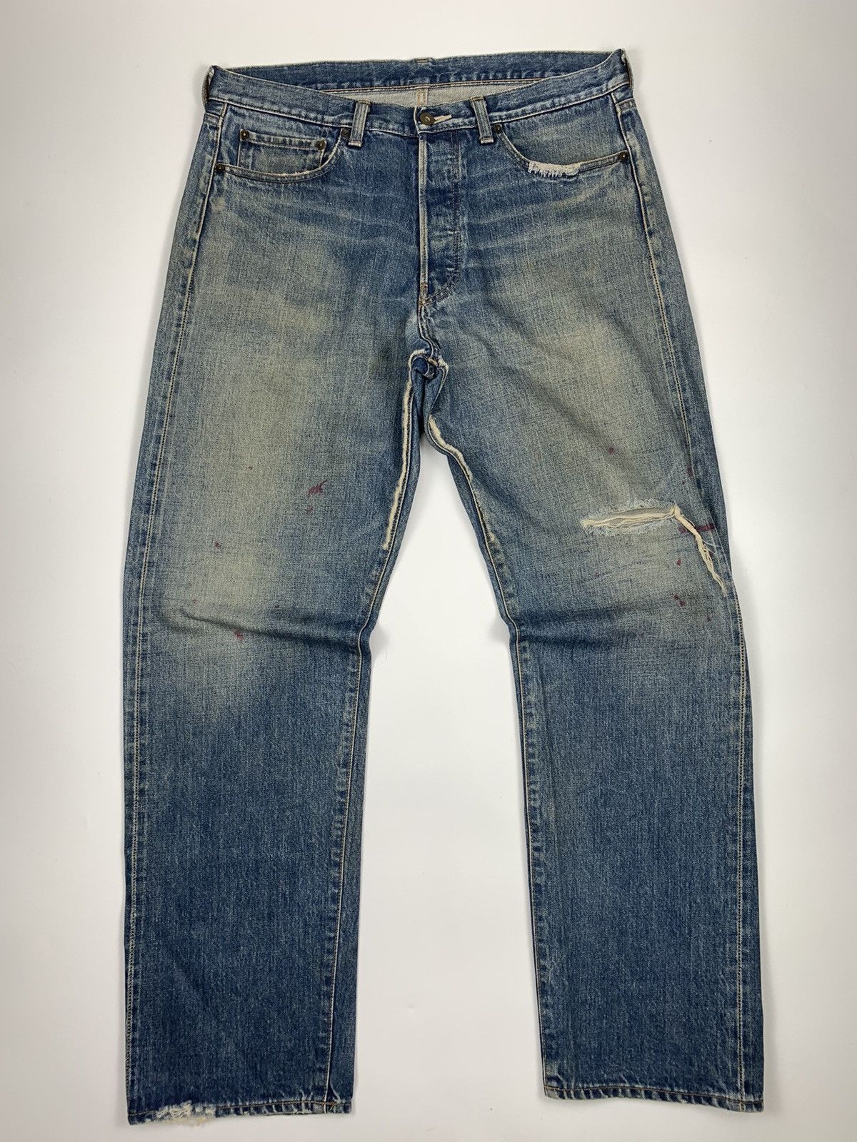 Japanese Brand Sifury Distressed Denim Blue Jeans Size US 36 / EU 52 - 1 Thumbnail