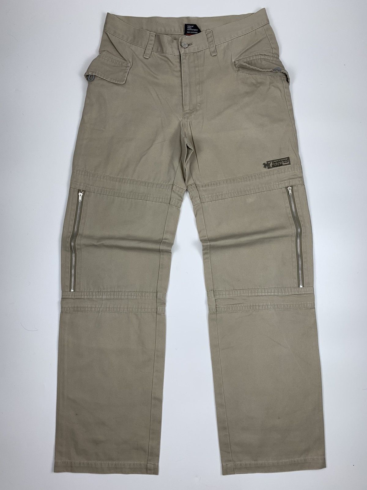 image of Sarar Sarah Brand Multipocket Cargo Trousers in Light Grey, Men's (Size 30)