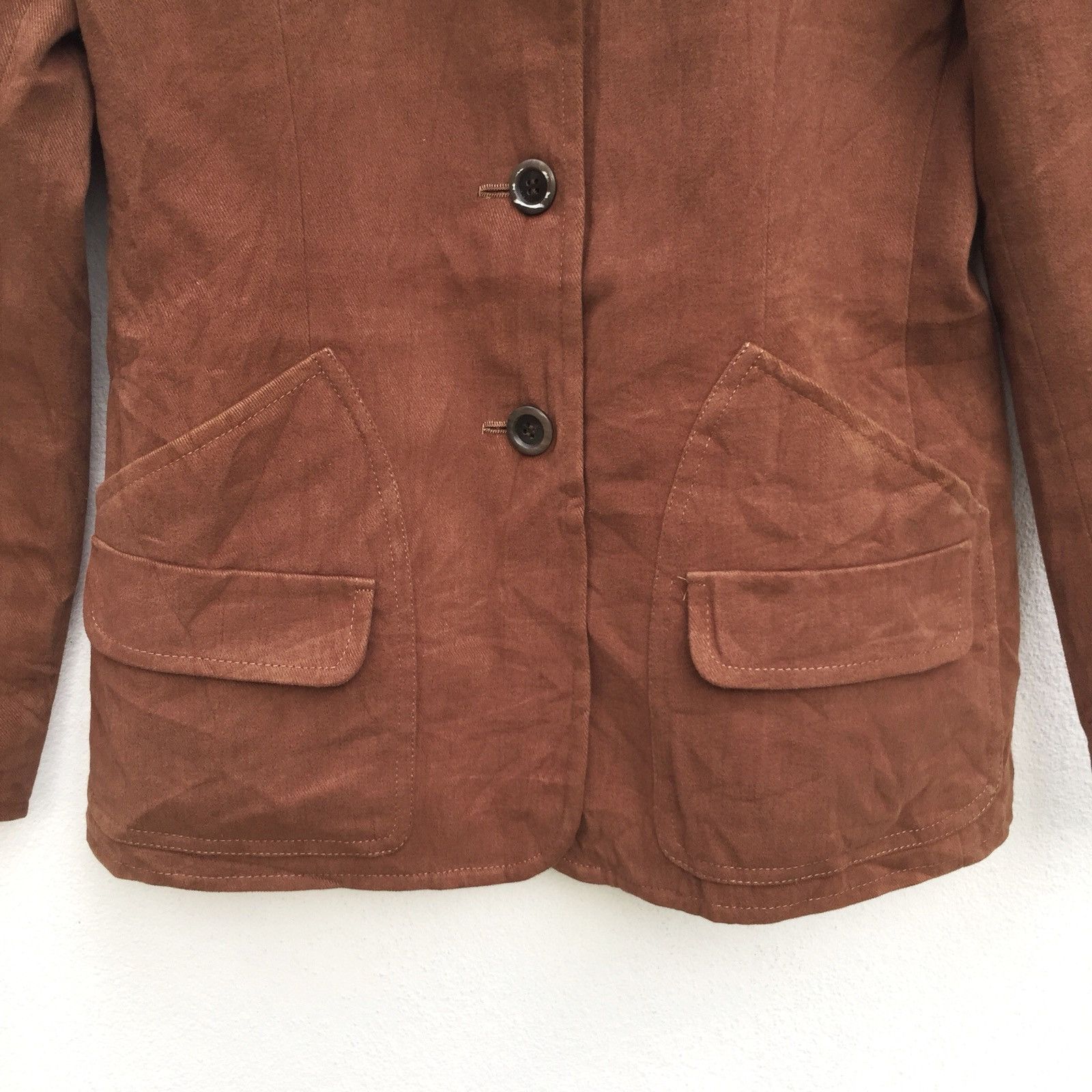 Moschino 1980s Brown Button Blazer Size US S / EU 44-46 / 1 - 4 Thumbnail