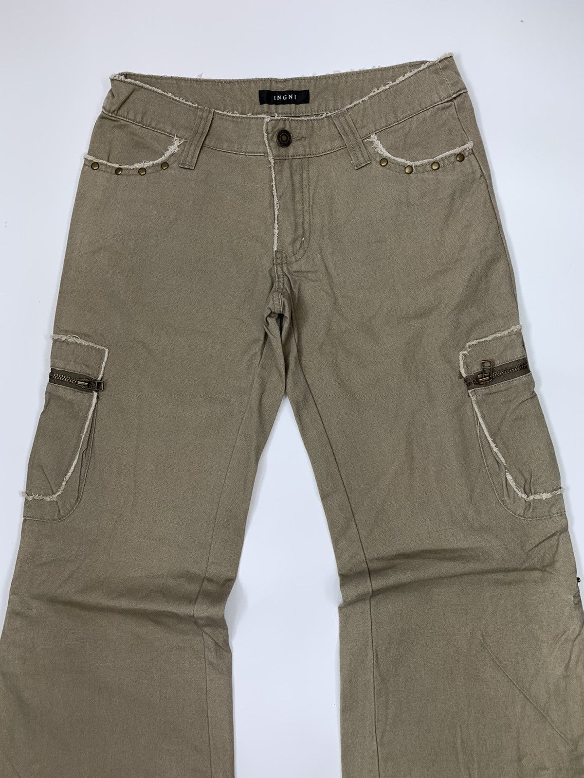 Designer × Japanese Brand Ingni inside out stitching bootcut Multipocket Cargo Trouser Size US 28 / EU 44 - 2 Thumbnail