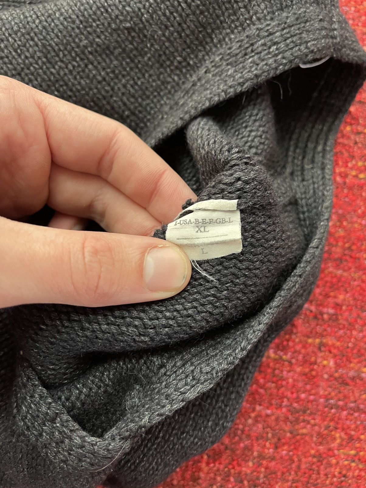 Brunello Cucinelli × Designer × Vintage Brunello Cucinelli 80s vintage graphite wool sweater Size US L / EU 52-54 / 3 - 7 Thumbnail