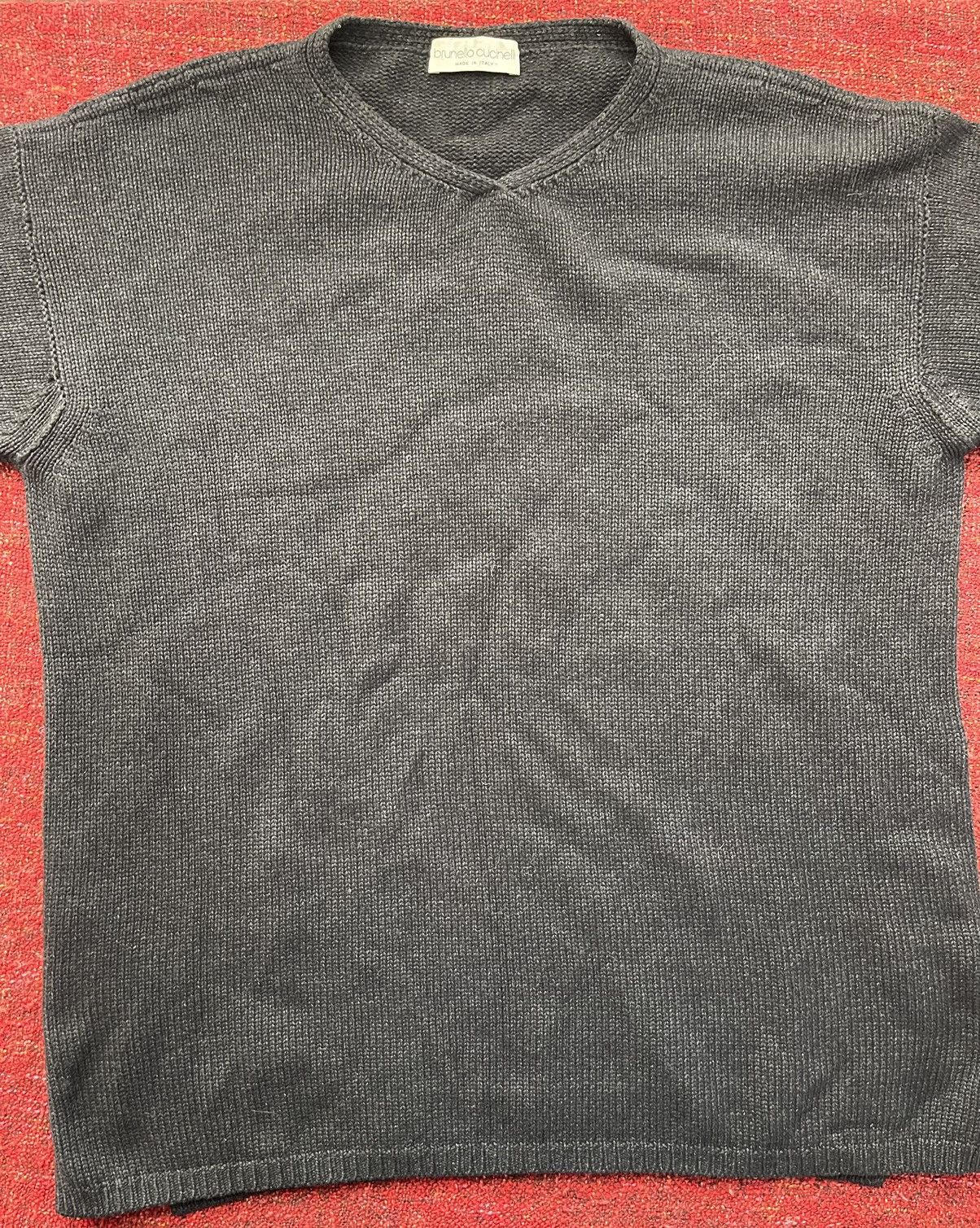 Brunello Cucinelli × Designer × Vintage Brunello Cucinelli 80s vintage graphite wool sweater Size US L / EU 52-54 / 3 - 3 Thumbnail