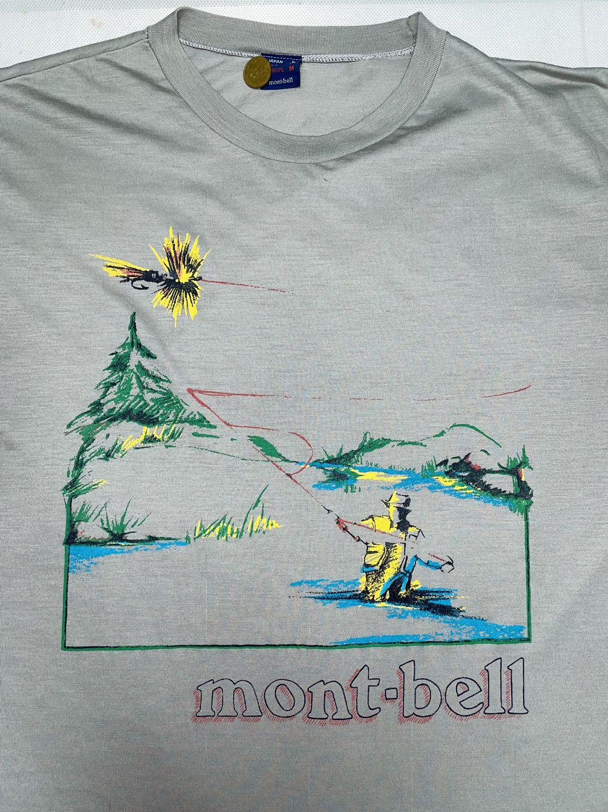Japanese Brand × Montbell × Vintage Vintage japan Mont bell outdoor shirt single stitch 90s fish Size US M / EU 48-50 / 2 - 3 Thumbnail