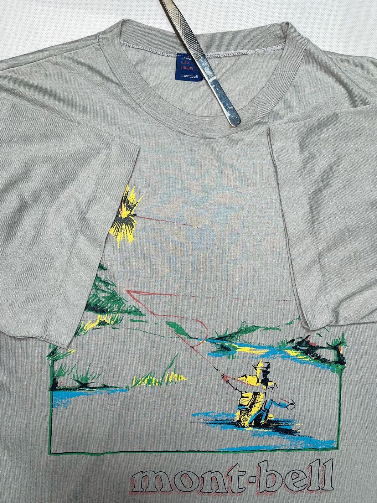 Japanese Brand × Montbell × Vintage Vintage japan Mont bell outdoor shirt single stitch 90s fish Size US M / EU 48-50 / 2 - 6 Thumbnail