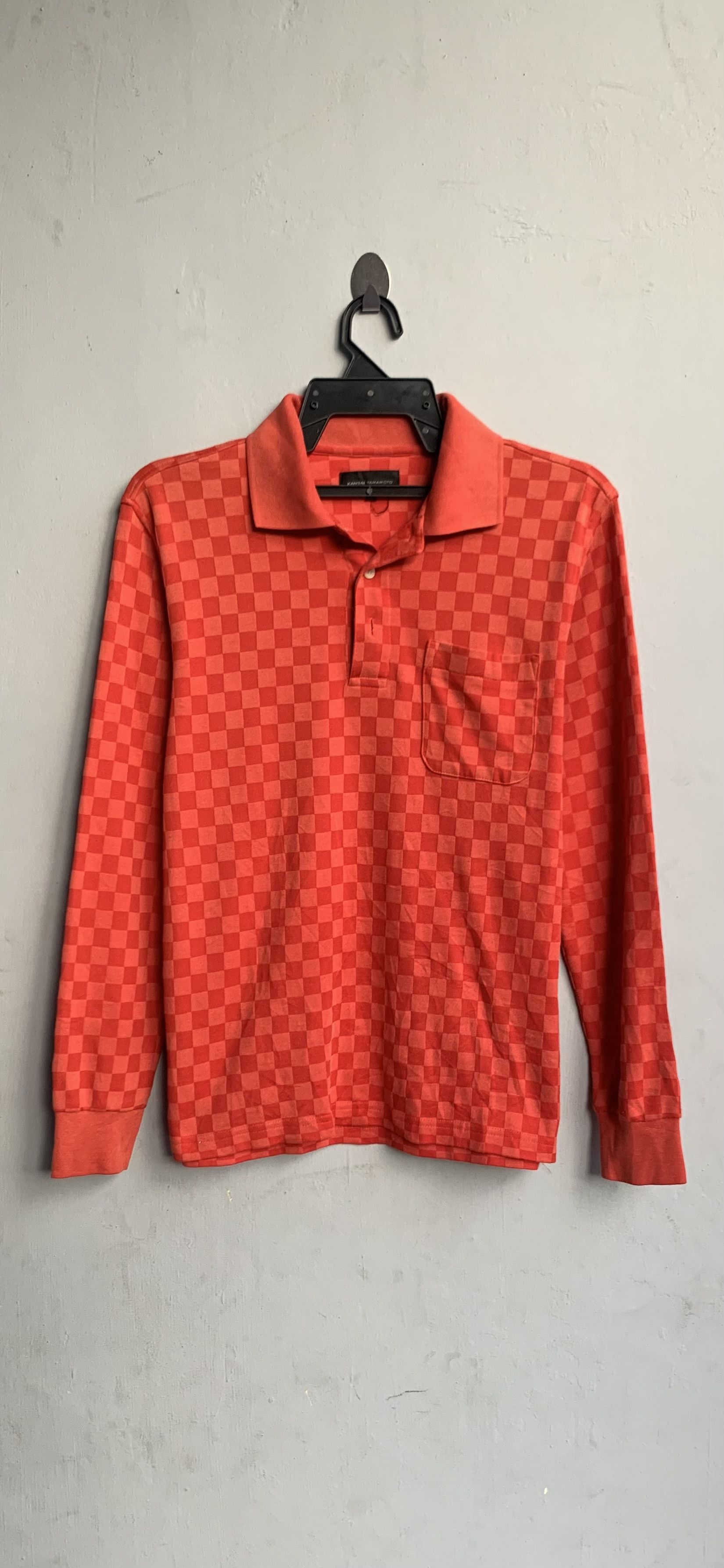 Kansai Yamamoto Kansai Yamamoto Checkered Design Long Sleeve Tee Size US M / EU 48-50 / 2 - 1 Thumbnail