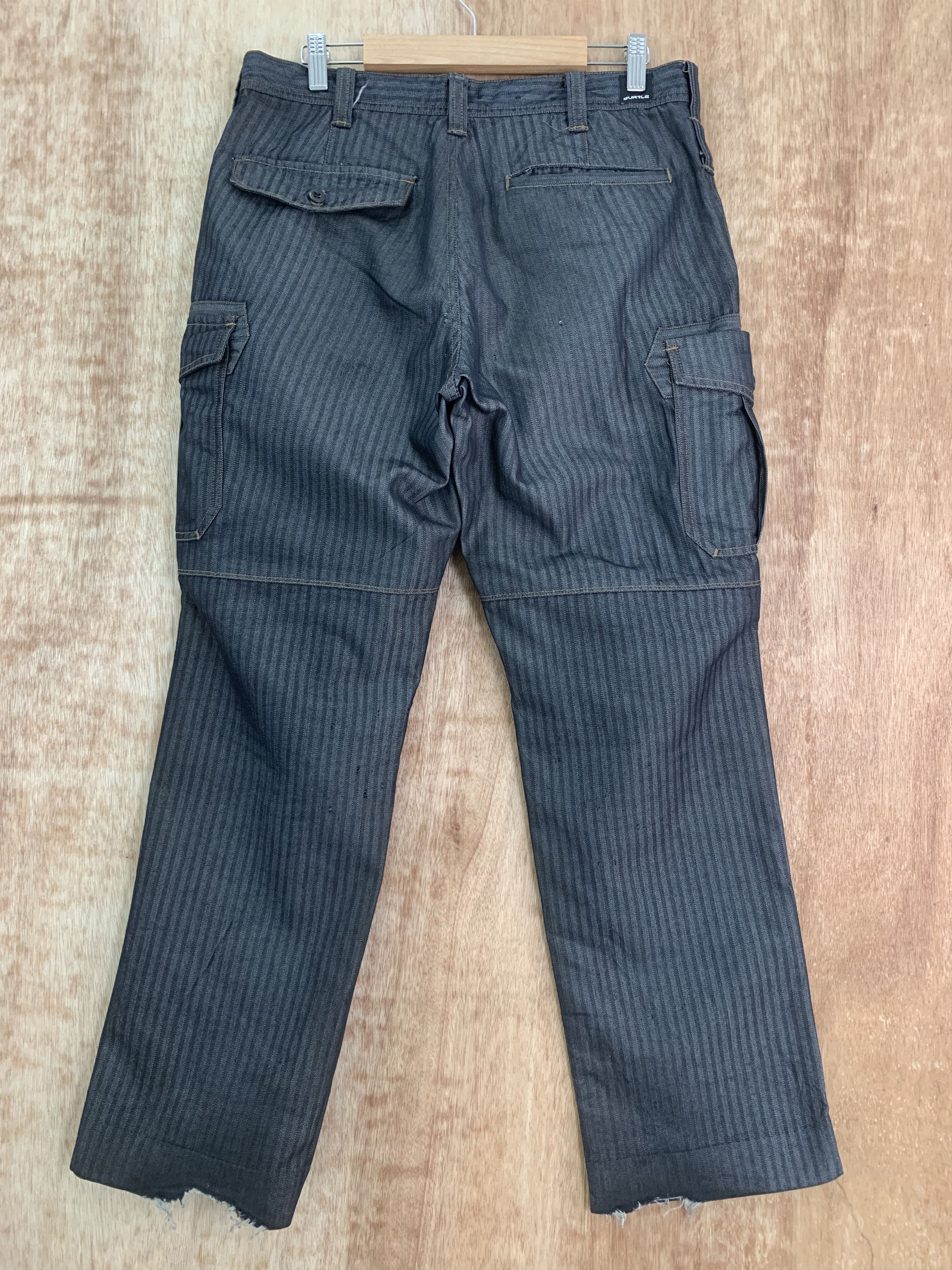 Japanese Brand Cargo Pants Burtle Over The Stripes Multipocket Streetwear Size US 30 / EU 46 - 14 Thumbnail
