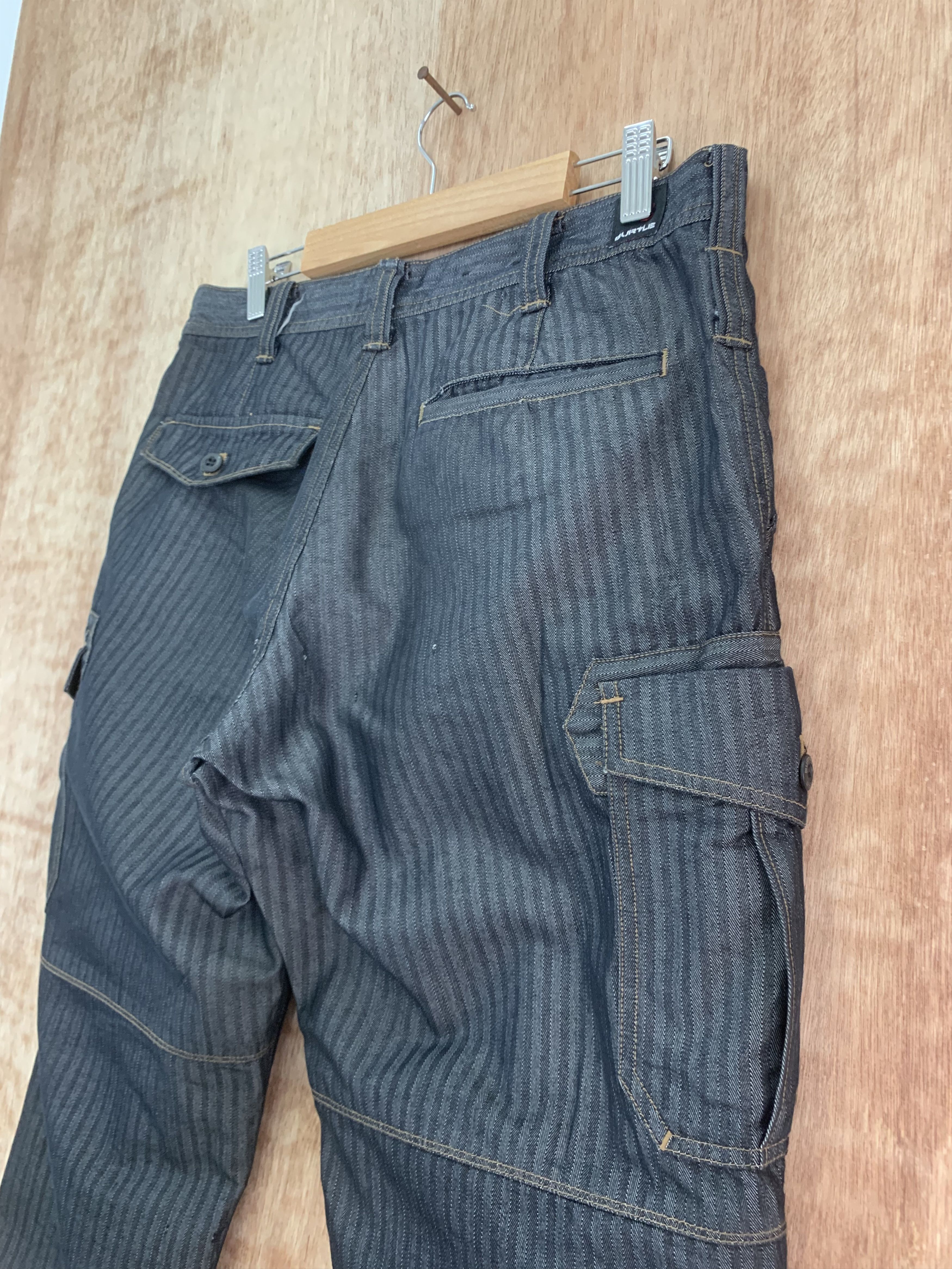 Japanese Brand Cargo Pants Burtle Over The Stripes Multipocket Streetwear Size US 30 / EU 46 - 16 Thumbnail