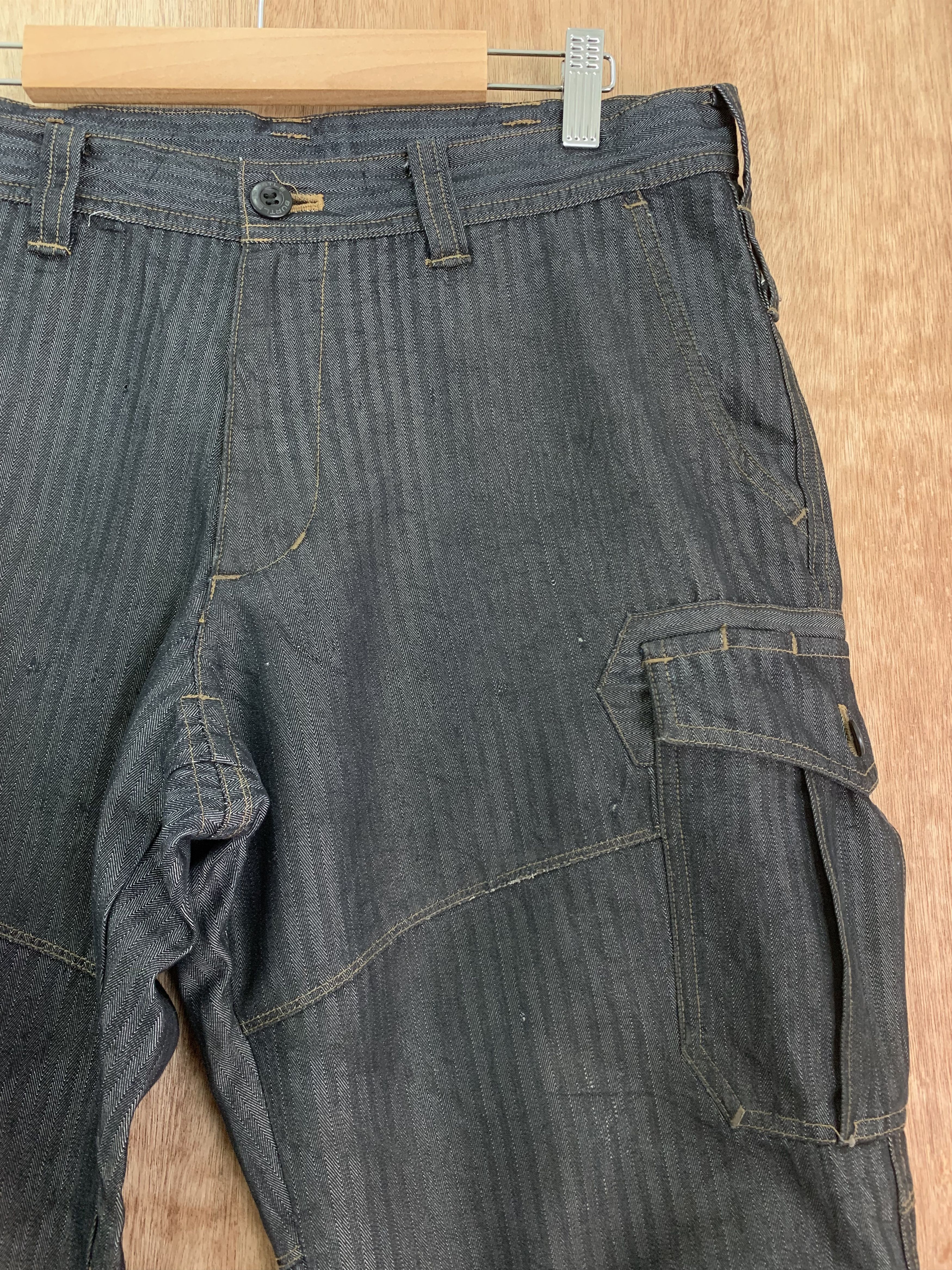 Japanese Brand Cargo Pants Burtle Over The Stripes Multipocket Streetwear Size US 30 / EU 46 - 6 Thumbnail