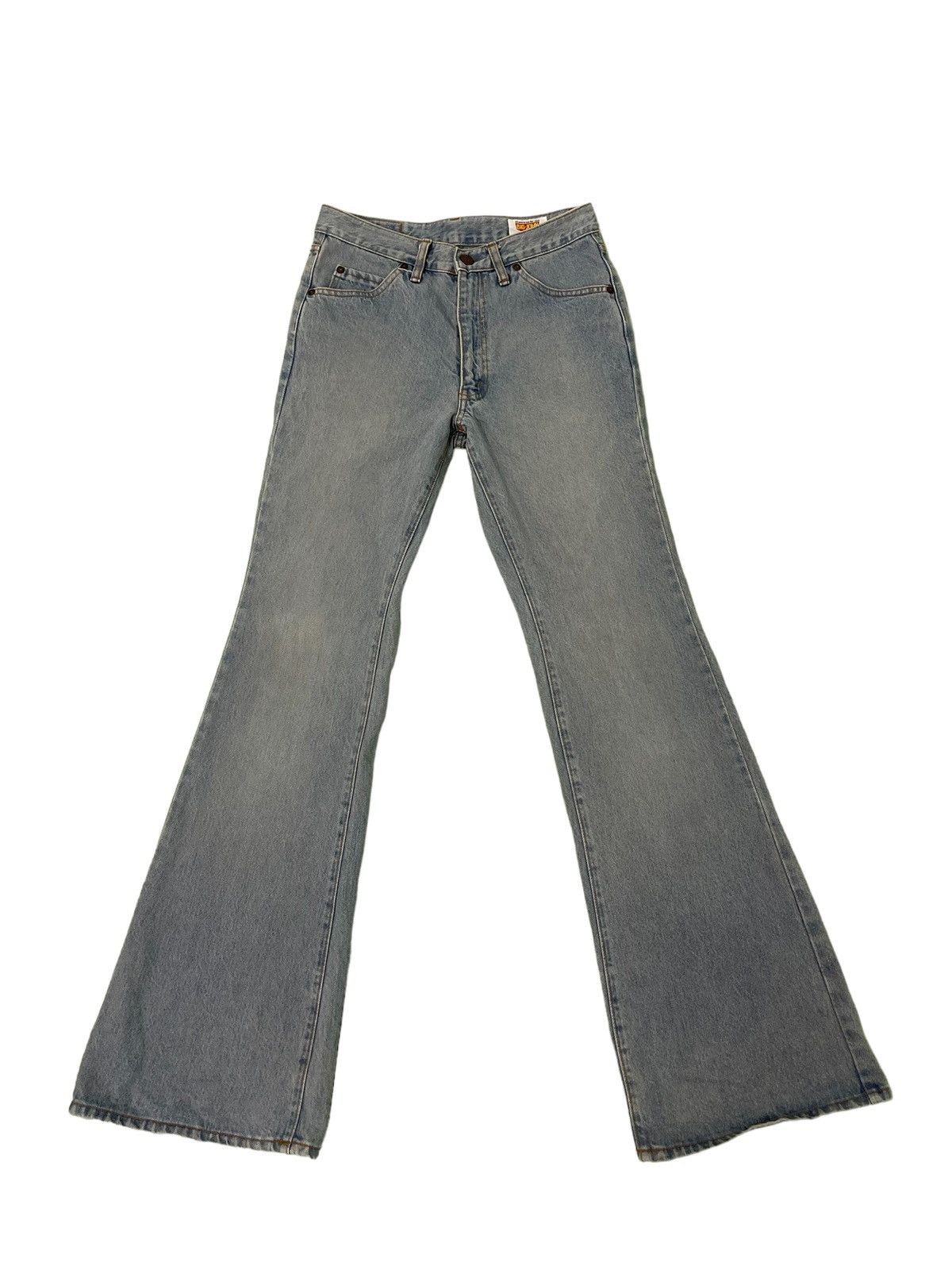 Japanese Brand Flare Jeans 90s Big John Japan Denim Bell Bottom 3🟦6 Size US 28 / EU 44 - 2 Thumbnail