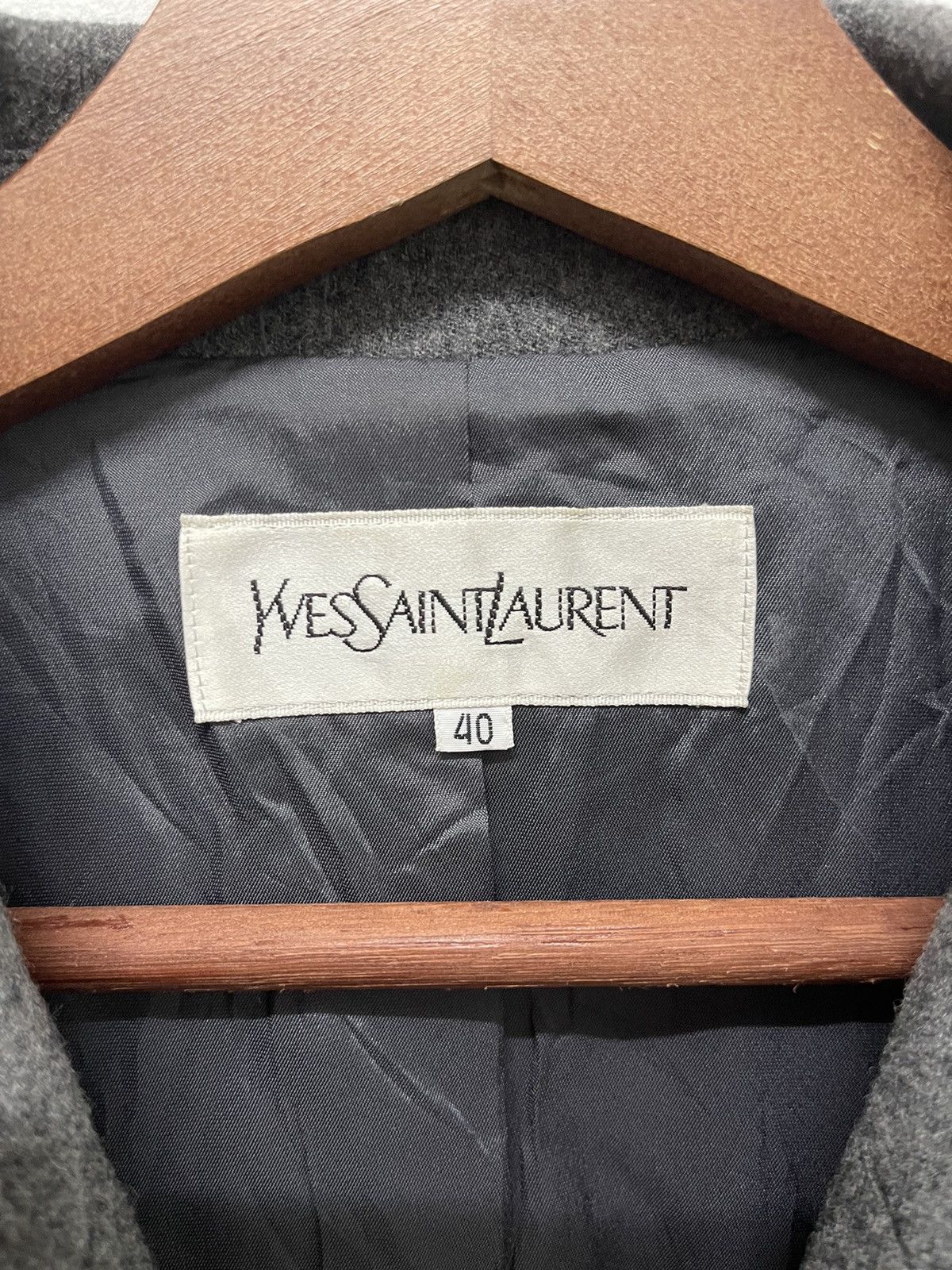 Vintage Vintage Yves Saint Laurent Wool Coat Size S / US 4 / IT 40 - 4 Thumbnail