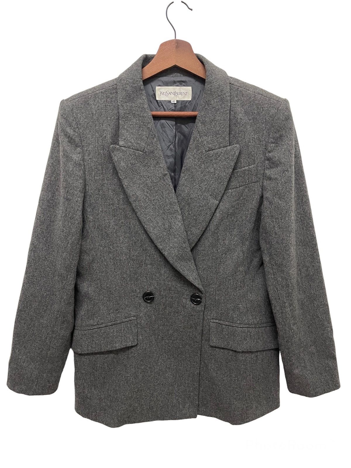 Vintage Vintage Yves Saint Laurent Wool Coat Size S / US 4 / IT 40 - 1 Thumbnail