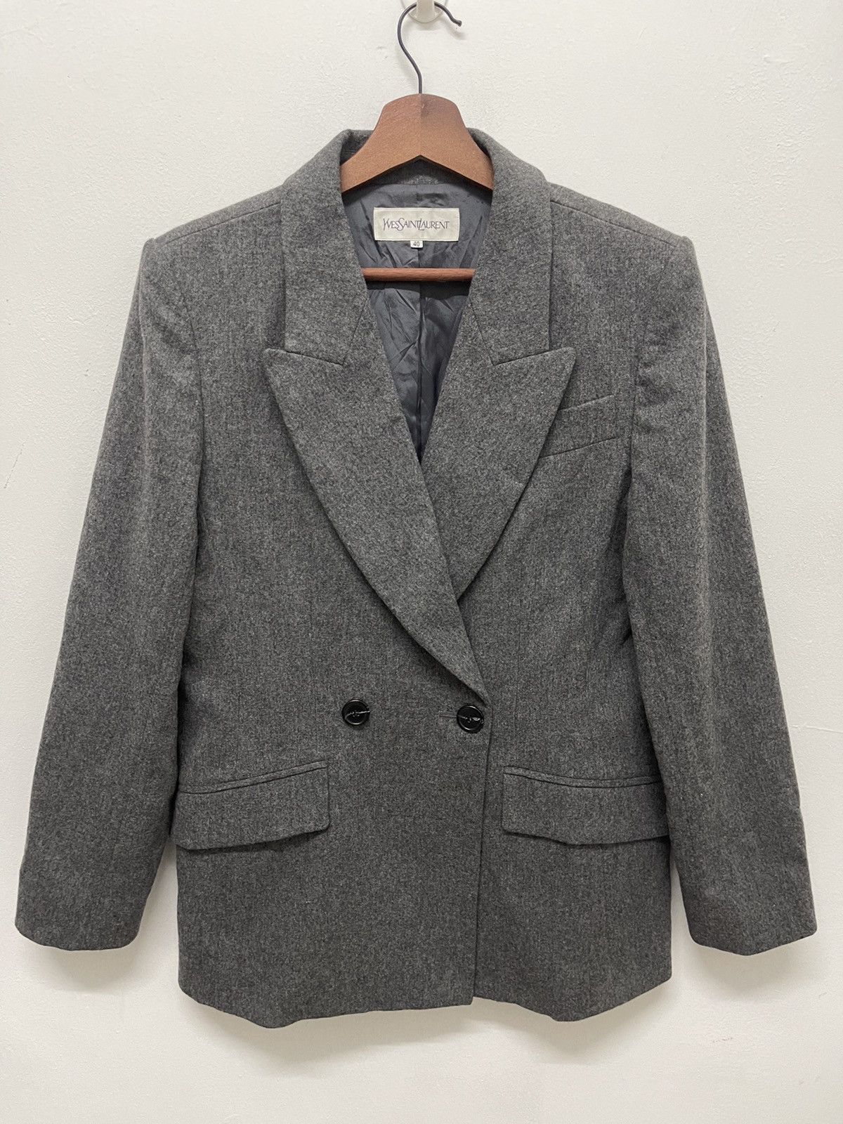 Vintage Vintage Yves Saint Laurent Wool Coat Size S / US 4 / IT 40 - 6 Thumbnail