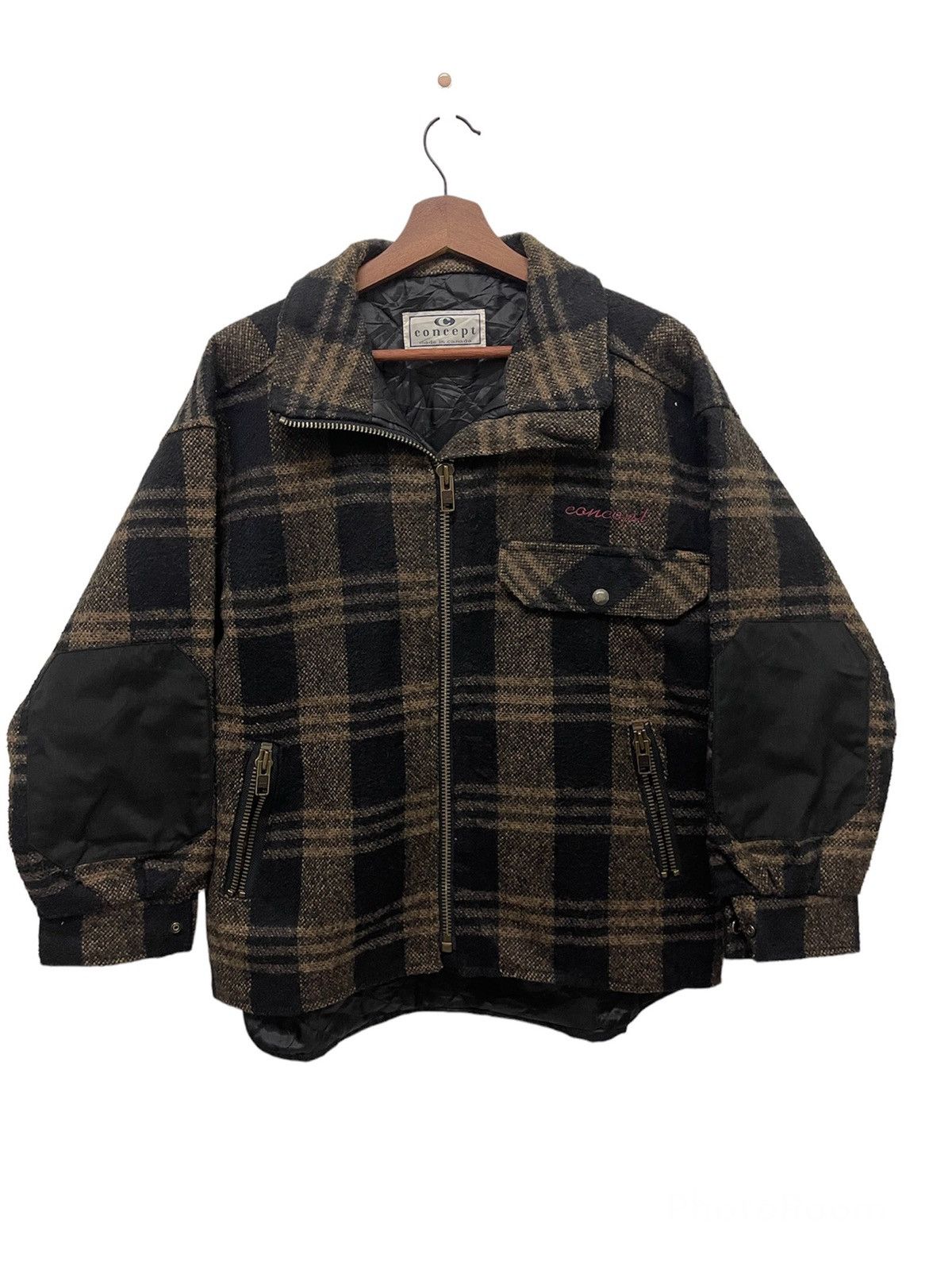 Concepts d'Odeur Vintage CONCEPT Made in Canada Wool Jacket Size US L / EU 52-54 / 3 - 1 Thumbnail