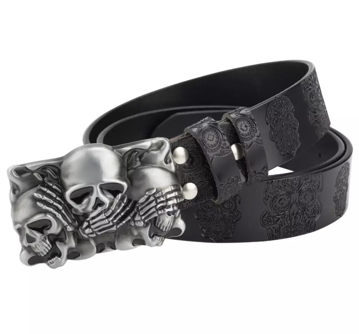 Other Skull Pu Leather Belts Size ONE SIZE - 3 Thumbnail