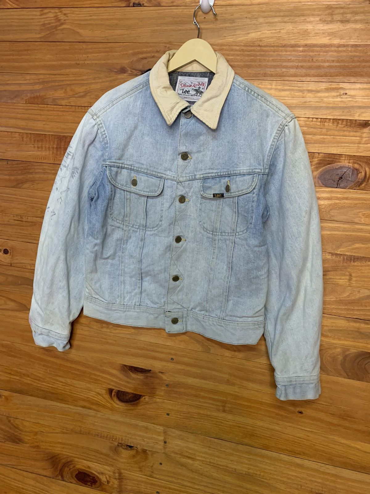 Lee vintage 80s Trucker Blanket Lining Jacket Size US S / EU 44-46 / 1 - 2 Thumbnail