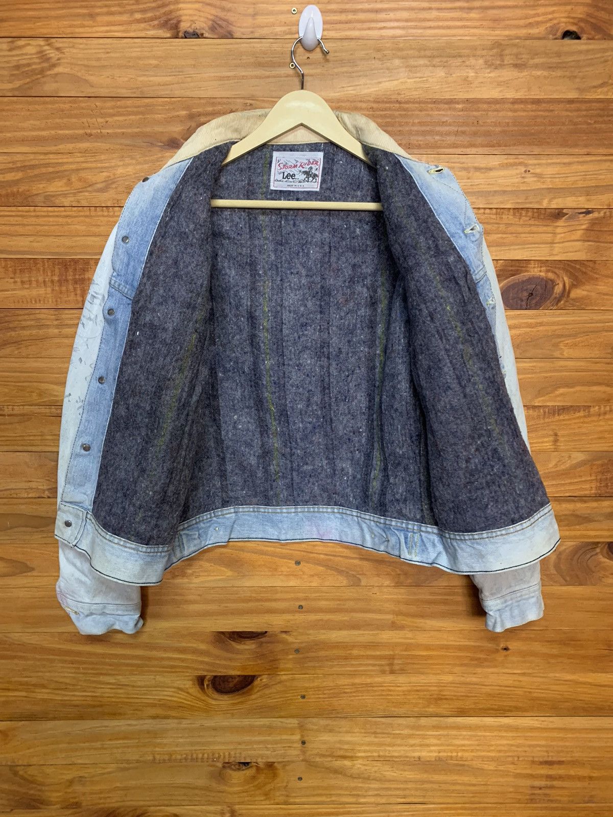 Lee vintage 80s Trucker Blanket Lining Jacket Size US S / EU 44-46 / 1 - 8 Thumbnail