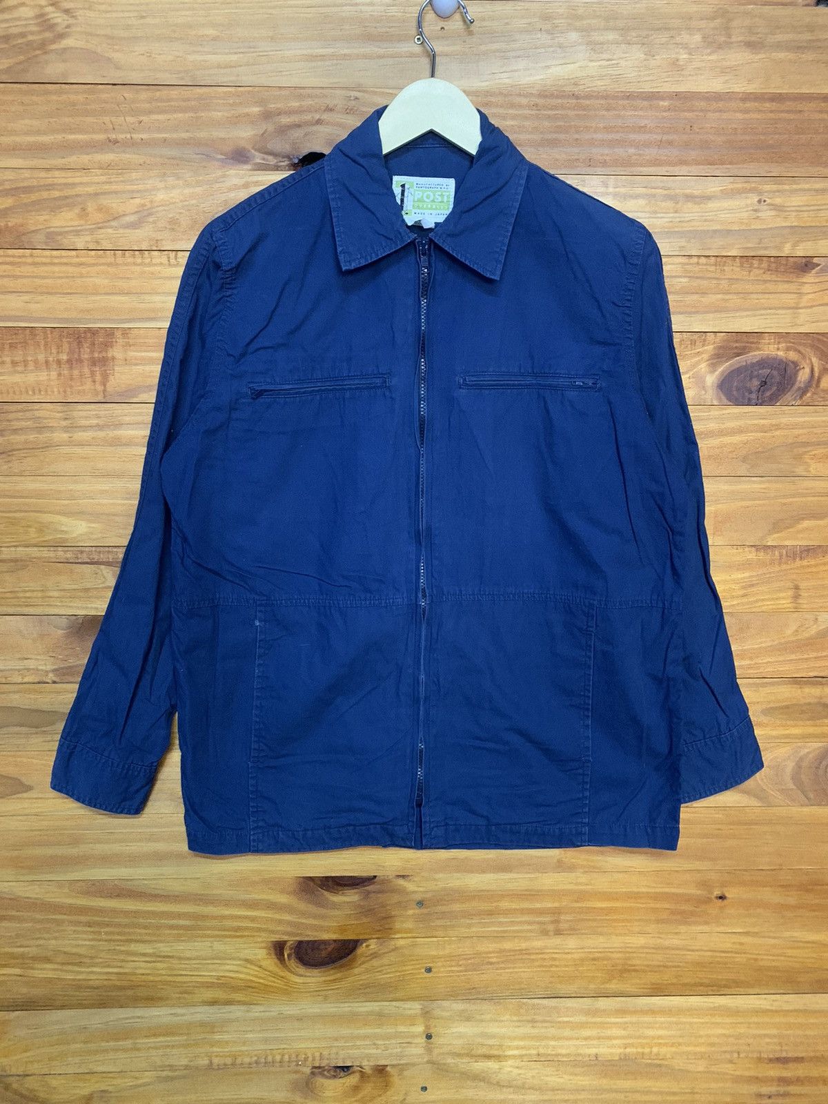 image of Post Overalls Vintage Post Overall Workers Jacket in Navy, Men's (Size Medium)