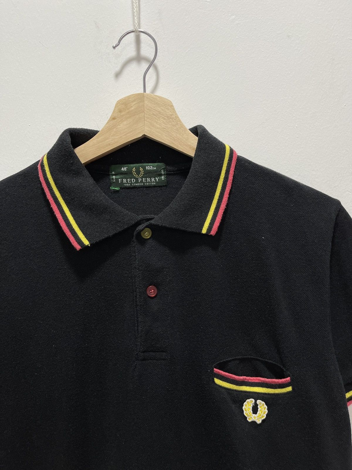Fred Perry × Seditionaries FRED PERRY HALF BUTTON SINGLE POCKET TEE Size US S / EU 44-46 / 1 - 2 Thumbnail