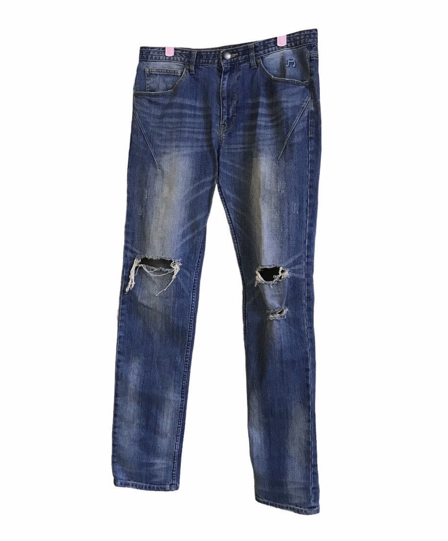 Number (N)ine × Takahiromiyashita The Soloist. Number (N)ine Denim Distressed Grunge Jeans Size US 34 / EU 50 - 2 Thumbnail