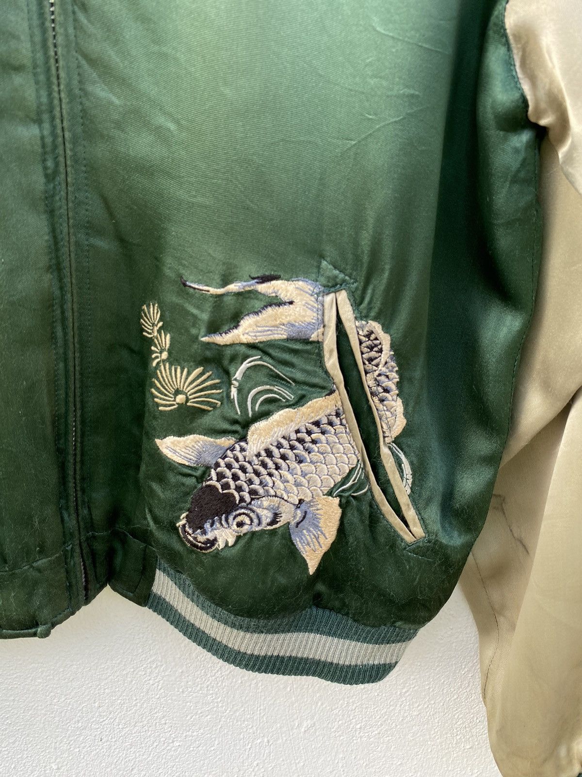 Vintage Vintage Sukajan embroidery koi fish riverside satin jacket Size US S / EU 44-46 / 1 - 11 Thumbnail