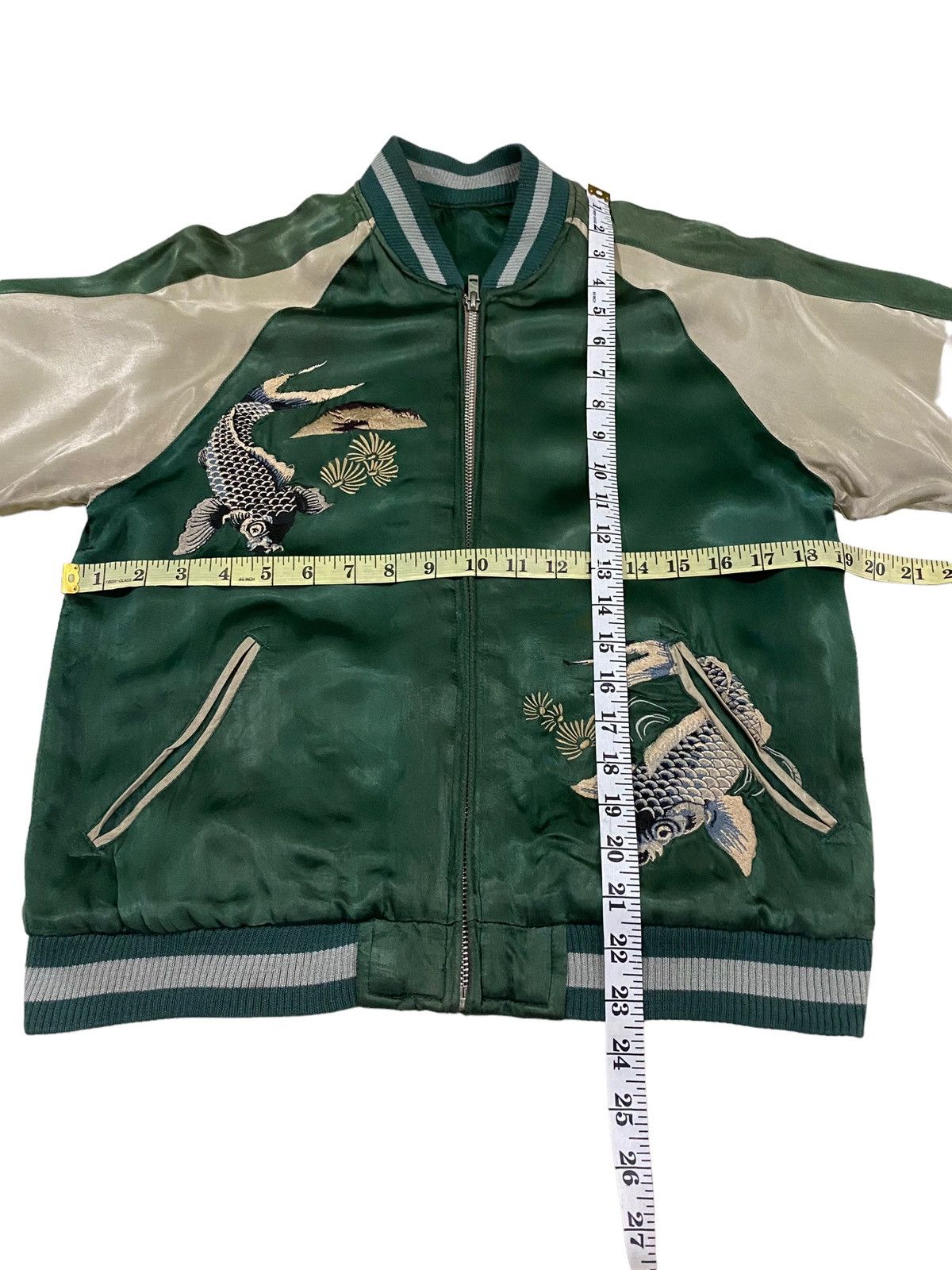 Vintage Vintage Sukajan embroidery koi fish riverside satin jacket Size US S / EU 44-46 / 1 - 9 Thumbnail