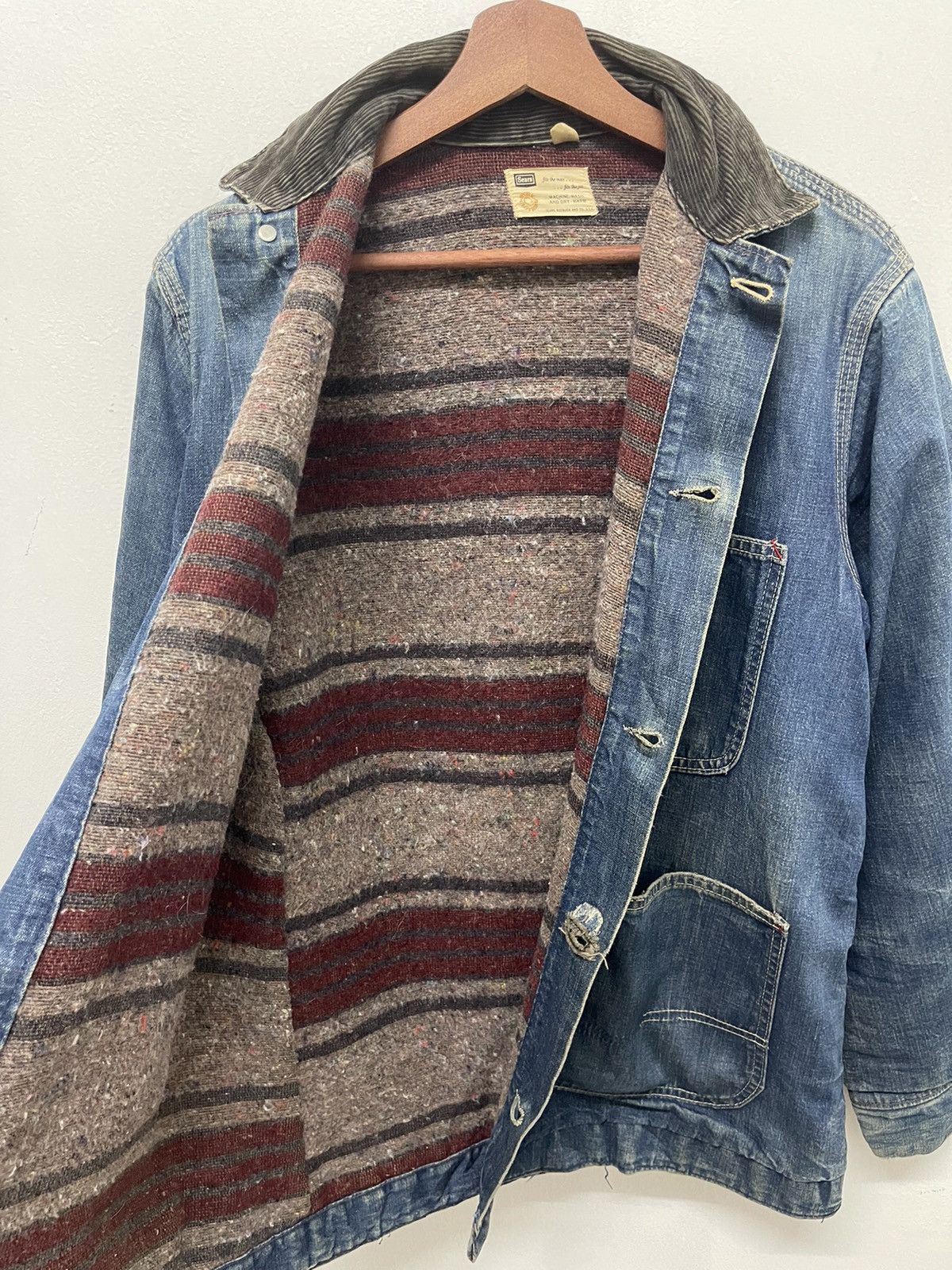 Sears Vintage 60’s SEARS Blanket Denim Trucker Jacket Size US S / EU 44-46 / 1 - 3 Thumbnail