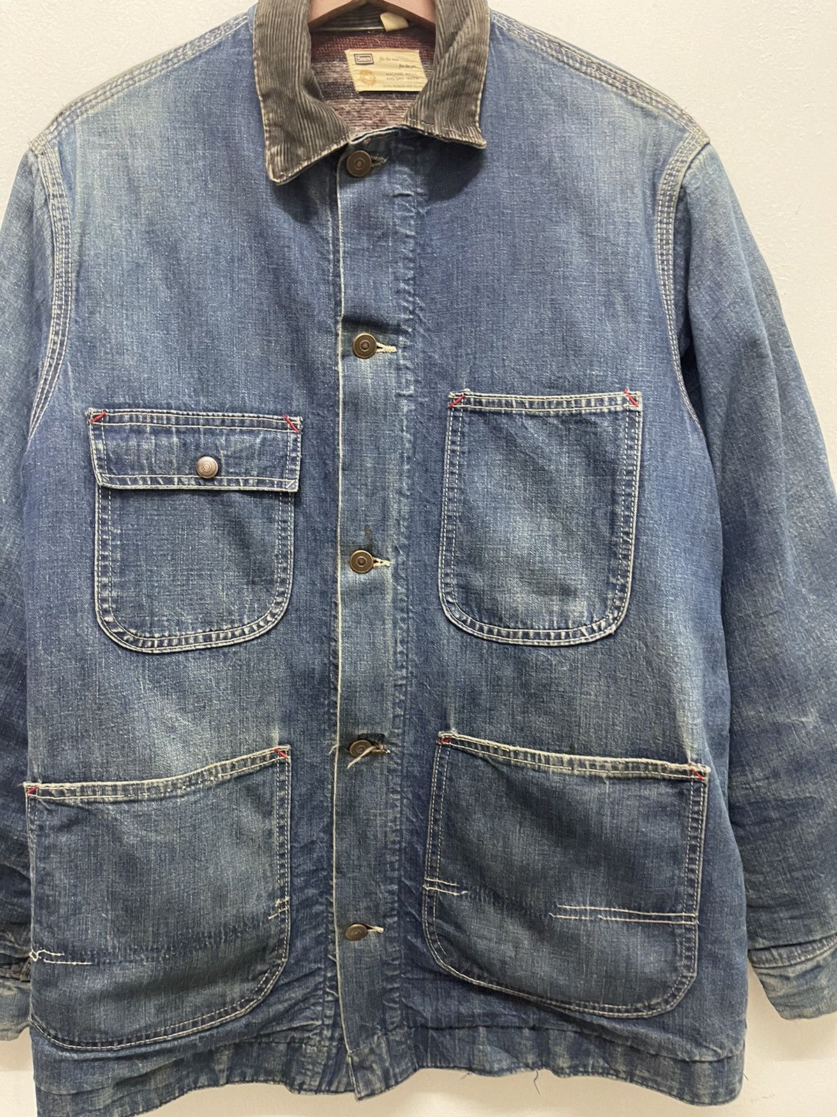 Sears Vintage 60’s SEARS Blanket Denim Trucker Jacket Size US S / EU 44-46 / 1 - 7 Thumbnail