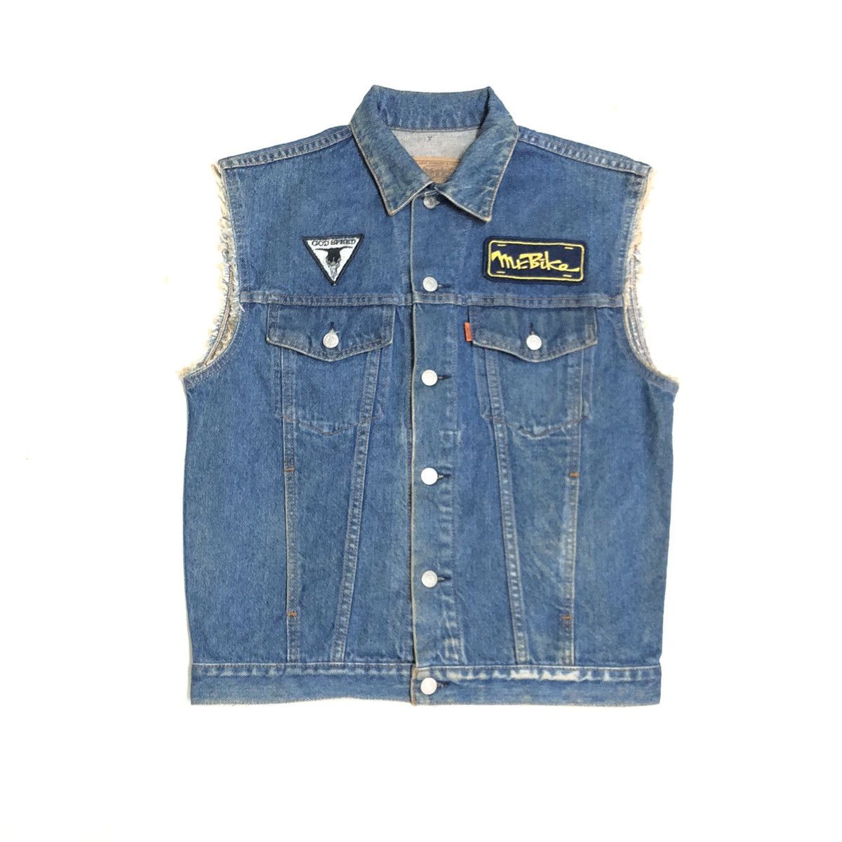 Levi's Vintage Levi’s x Godspeed Custom Bikers Denim Jacket Size US M / EU 48-50 / 2 - 1 Thumbnail