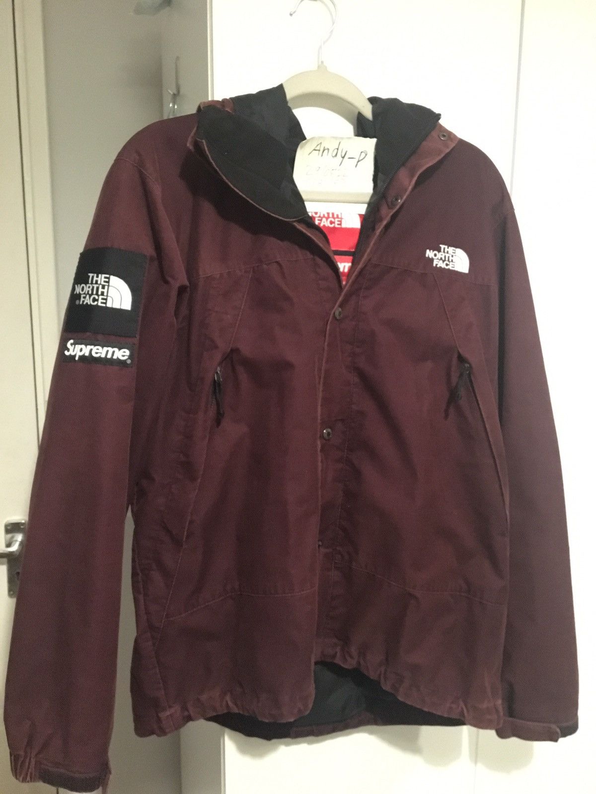 Supreme 2012AW Burgundy Supreme/North Face Mountain Shell Jacket