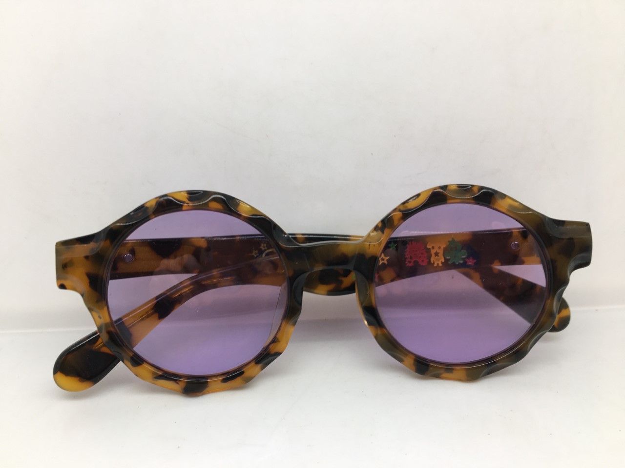 Vintage MOD HUMAN SKULL HAVANA / TOKYO TORTOISE ROUND SUNGLASSES Size ONE SIZE - 6 Thumbnail