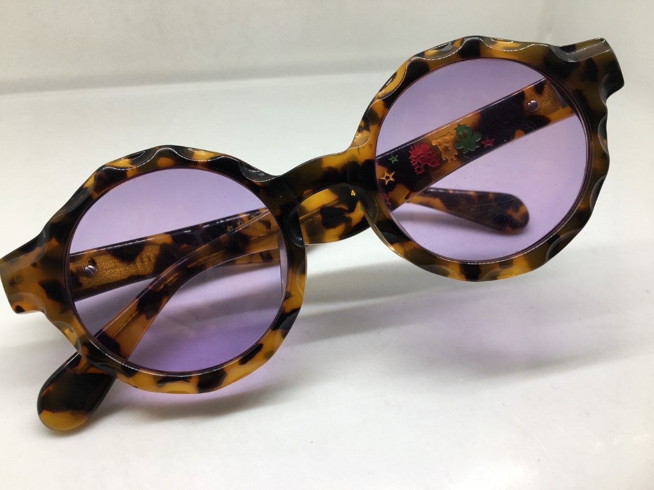 Vintage MOD HUMAN SKULL HAVANA / TOKYO TORTOISE ROUND SUNGLASSES Size ONE SIZE - 1 Thumbnail