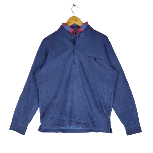 image of Mcgregor Mc Gregor Polo Collar Single Pocket L Size Sweatshirt, Men's