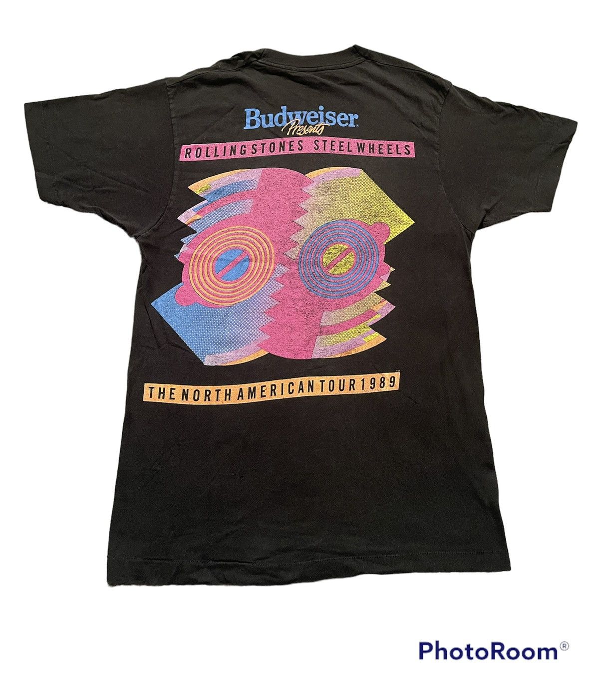 Vintage Rolling Stones Steel Wheels Tour 89 Budweiser Small