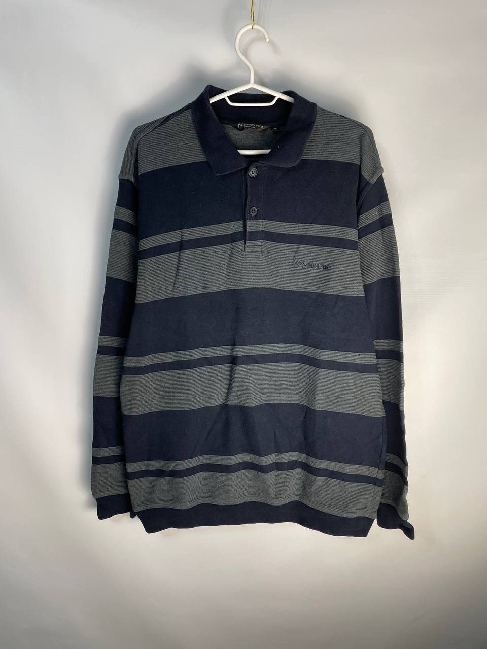 Yves Saint Laurent Vintage Yves Saint Lauren Pour Homme Striped Polos Size US XL / EU 56 / 4 - 1 Thumbnail