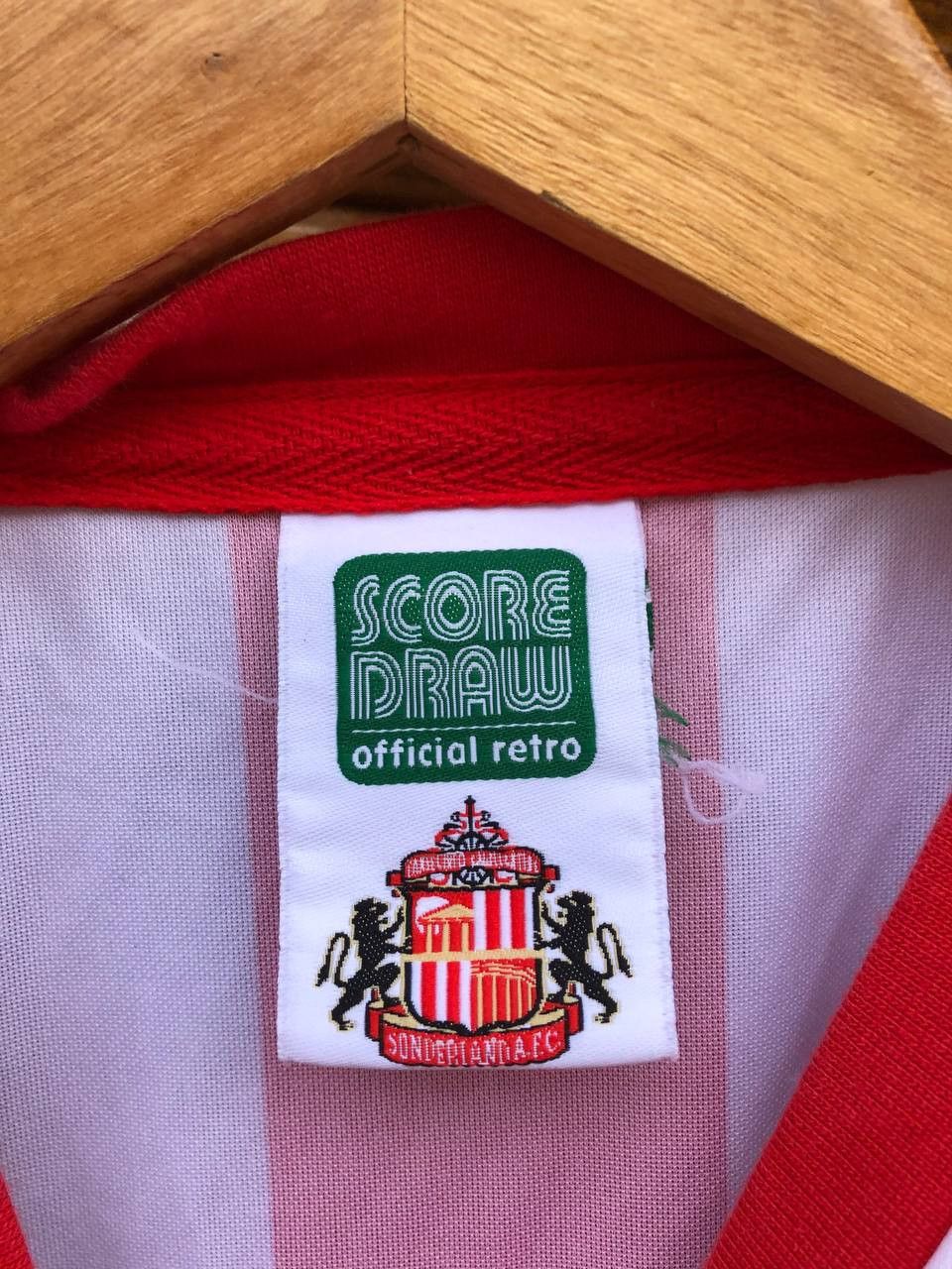 Vintage SUNDERLAND FOOTBALL SHIRT SOCCER JERSEY REPLICA SCORE DRAW Size US S / EU 44-46 / 1 - 5 Thumbnail