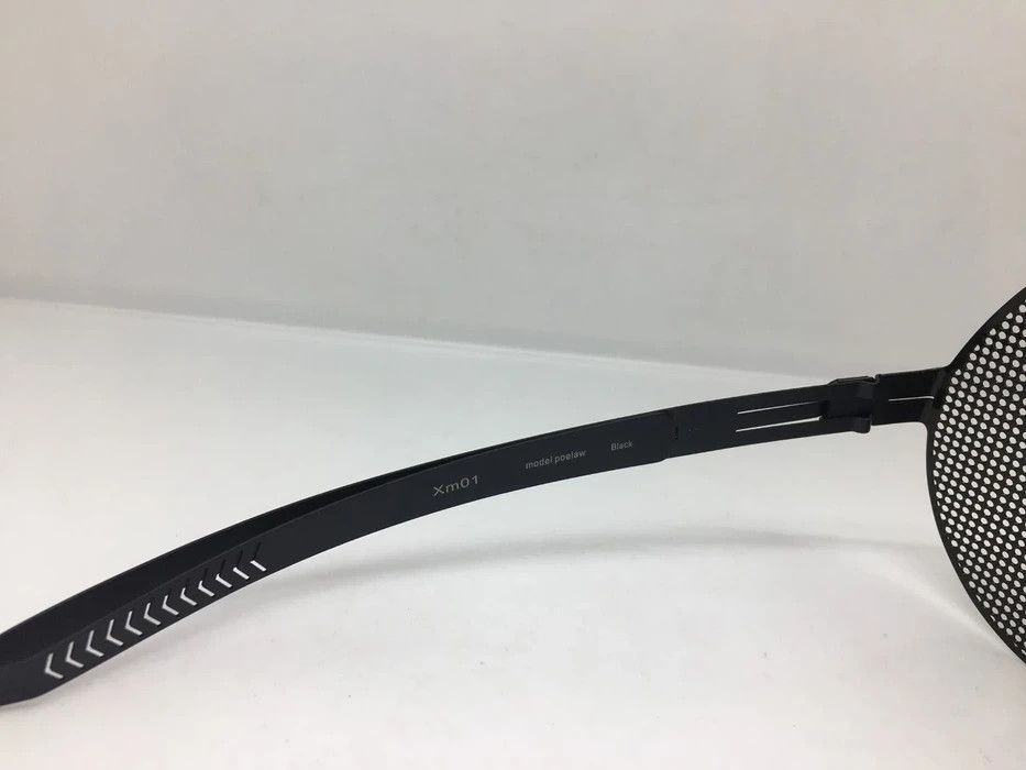 Vintage MOD OP ART PINHOLE BLACK SHIELD RUNWAY SHOW SUNGLASSES Size ONE SIZE - 8 Thumbnail