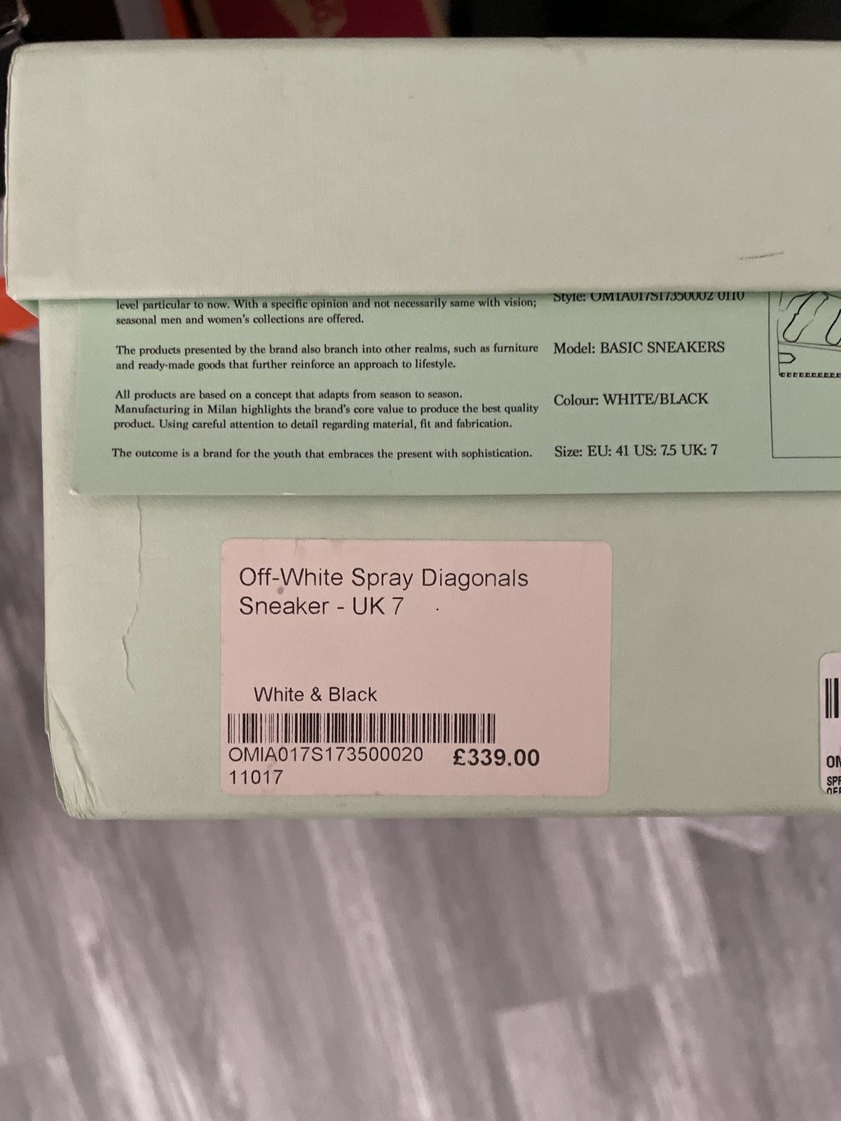 Off-White Off-White Diagonals Spray Authentic Sneaker Size US 7.5 / EU 40-41 - 11 Thumbnail