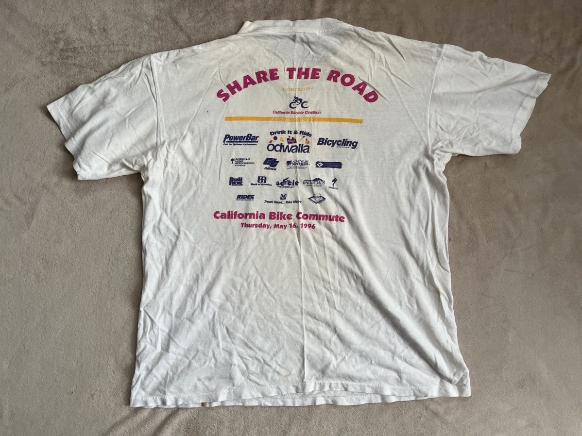 Bicycle × Vintage Vintage Distressed Bicycling Tee (White) - Large Size US L / EU 52-54 / 3 - 6 Thumbnail