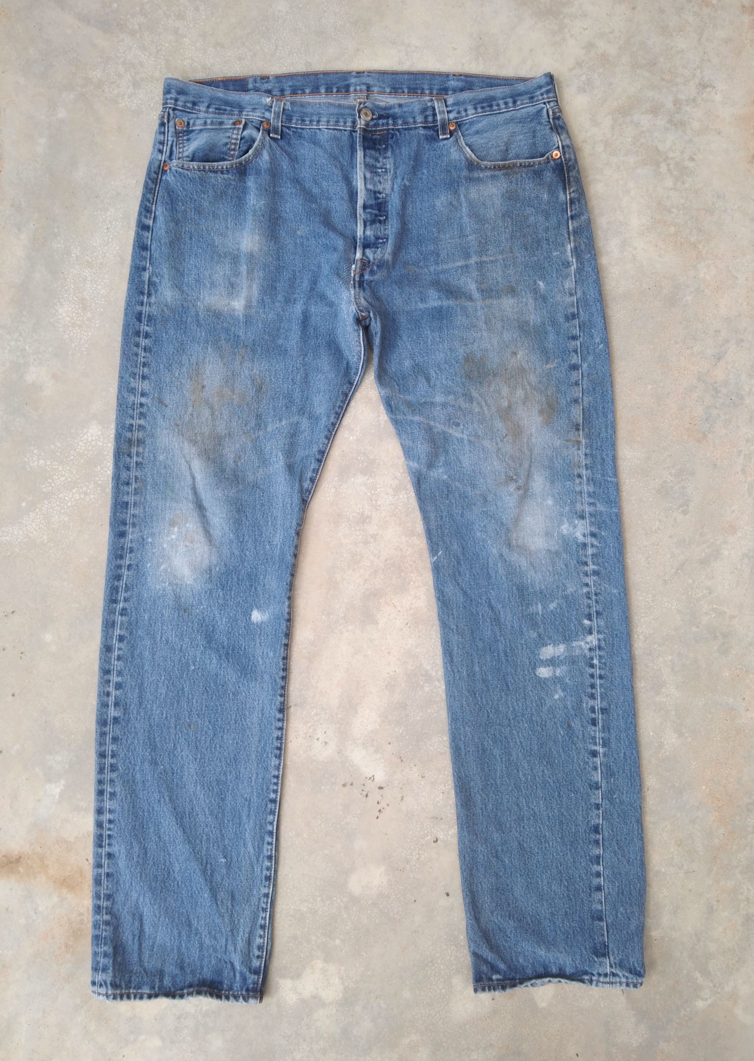 Levi's Vintage Levi's 501 Distressed Jeans 40x35 Size US 40 / EU 56 - 1 Thumbnail